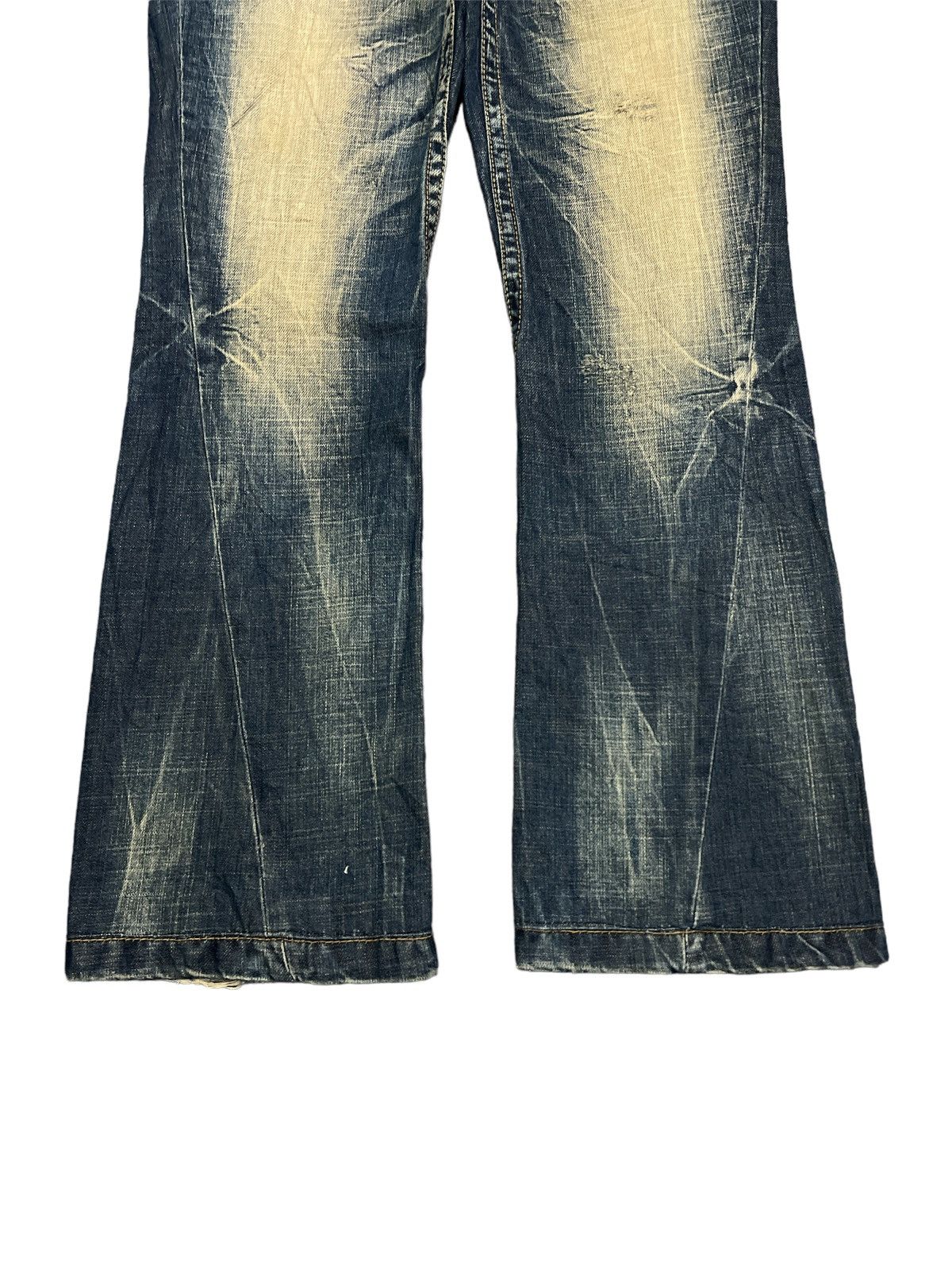 Japanese Brand × Vintage FLARED💥LOLITA JEANS DISTRESSED TWIST DENIM PANT Size US 30 / EU 46 - 3 Thumbnail