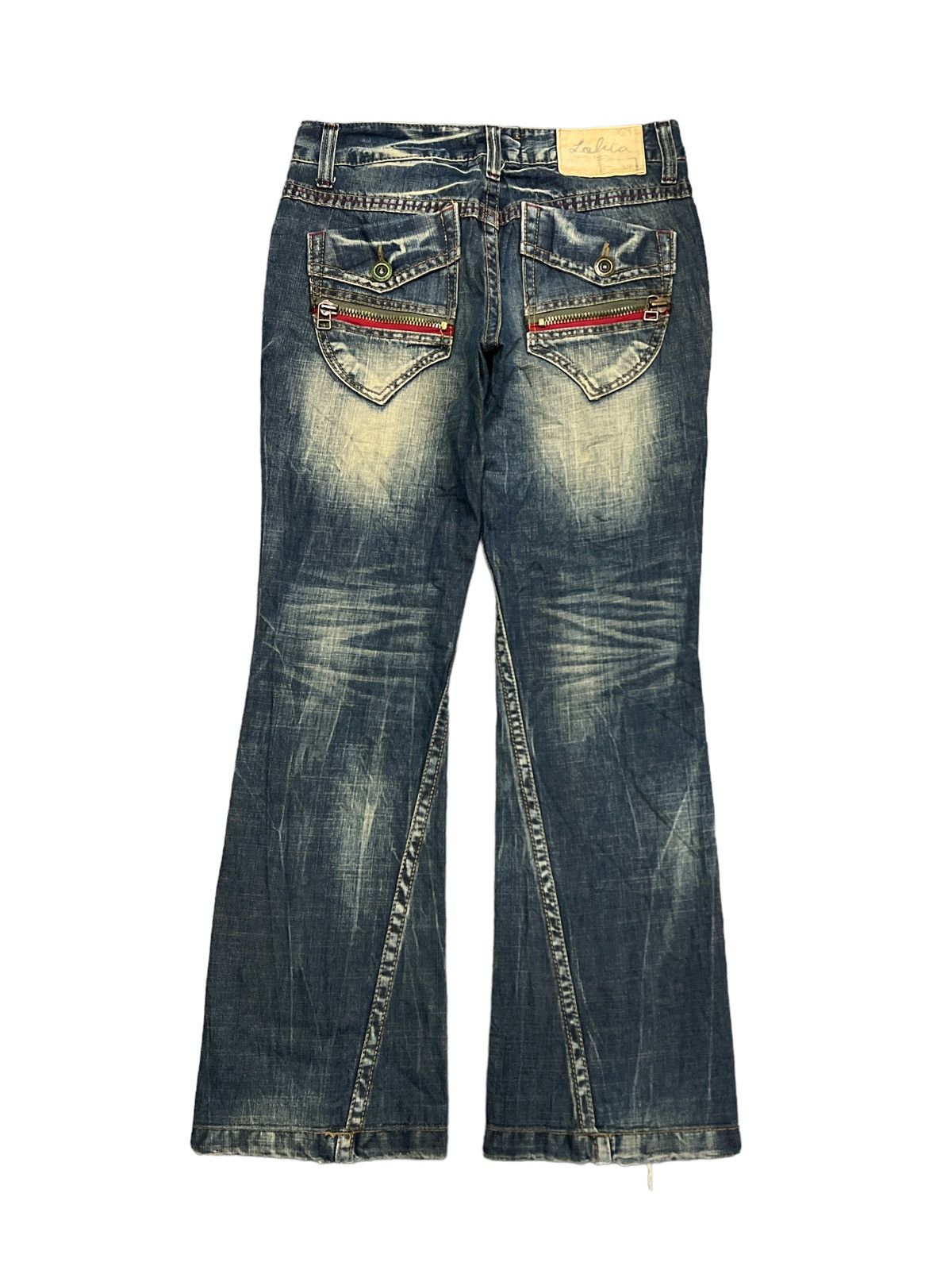 Japanese Brand × Vintage FLARED💥LOLITA JEANS DISTRESSED TWIST DENIM PANT Size US 30 / EU 46 - 7 Thumbnail
