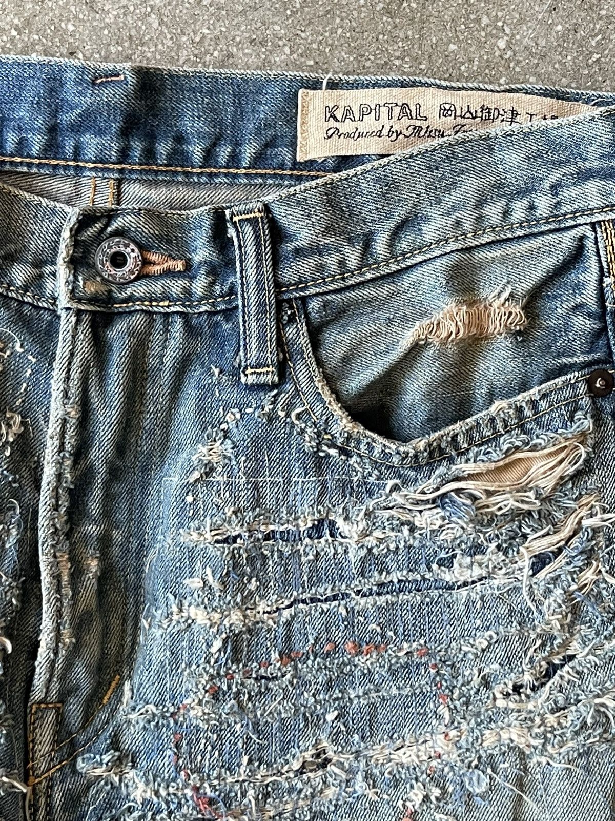 Kapital × Kapital Kountry Kapital Pre-Kountry Boro Distressed Denim Size US 31 - 4 Thumbnail