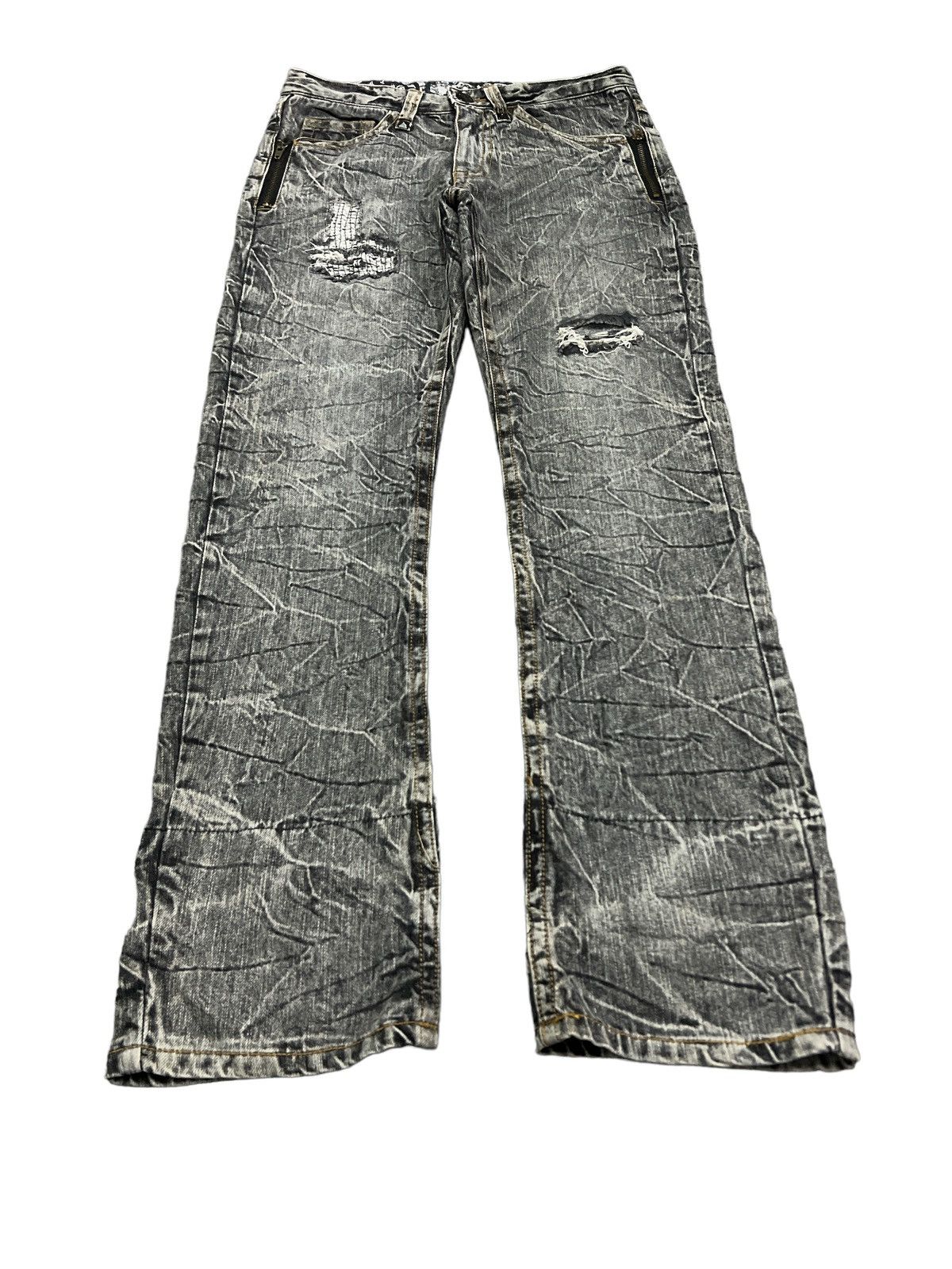 Japanese Brand HOT💥THRASHED DISTRESSED DENIM PANT Size US 29 - 4 Thumbnail