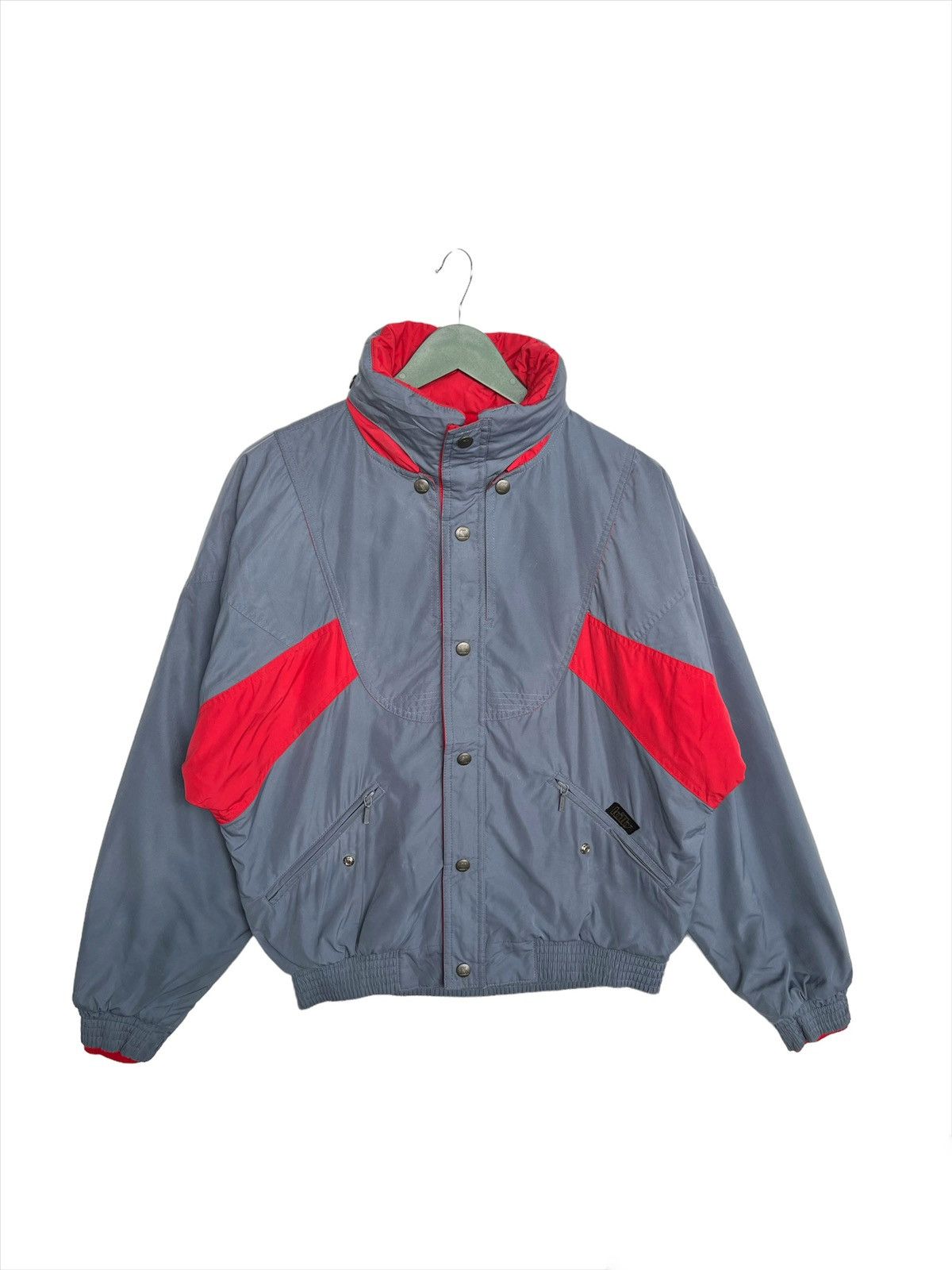 image of Asics x Ski Vintage Kelly Ski Jacket in Grey/Red, Men's (Size Medium)