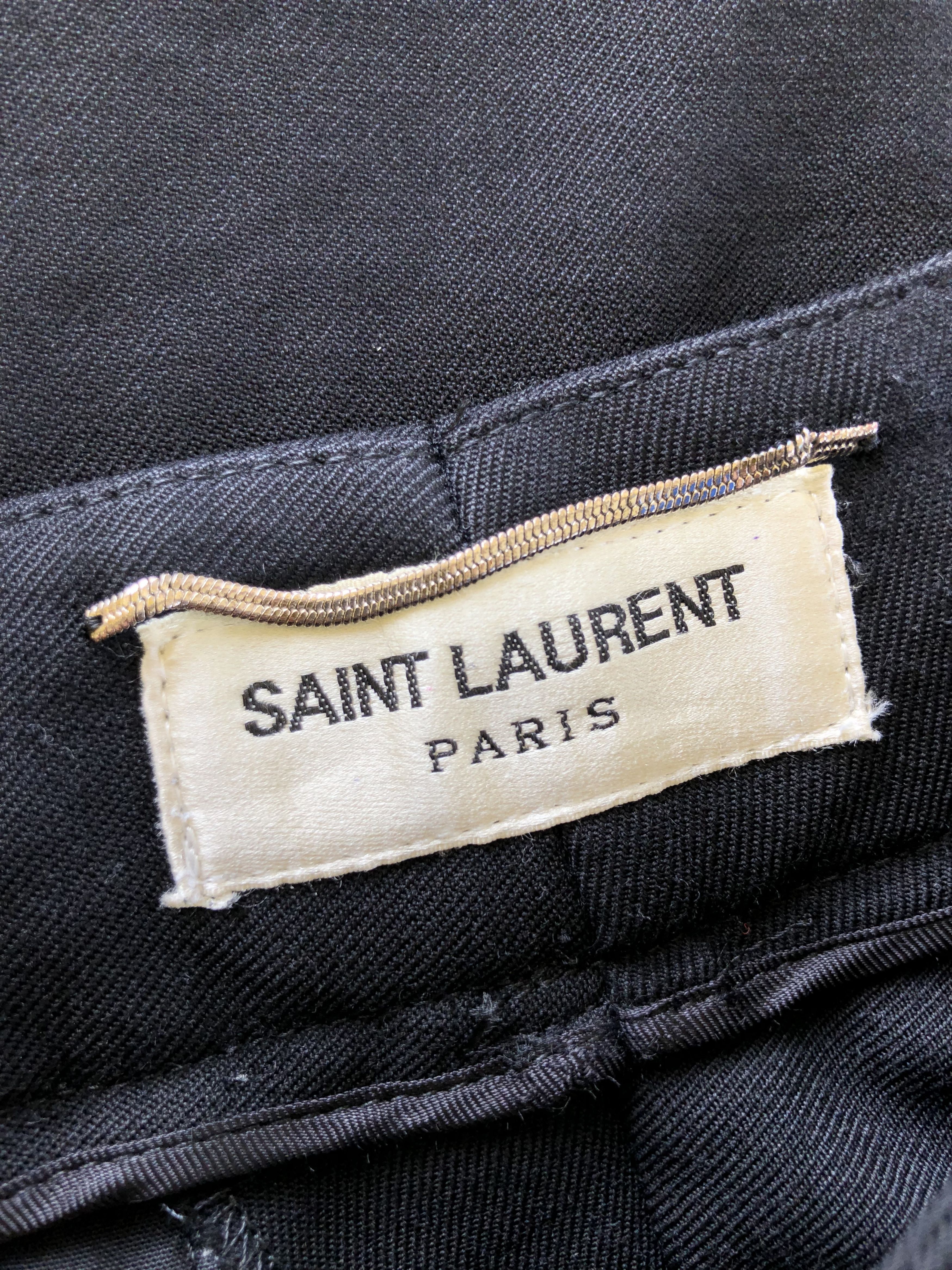 Saint Laurent Paris FW18 TAILORED RELAXED TROUSERS COTTON 32 Size US 32 / EU 48 - 7 Thumbnail
