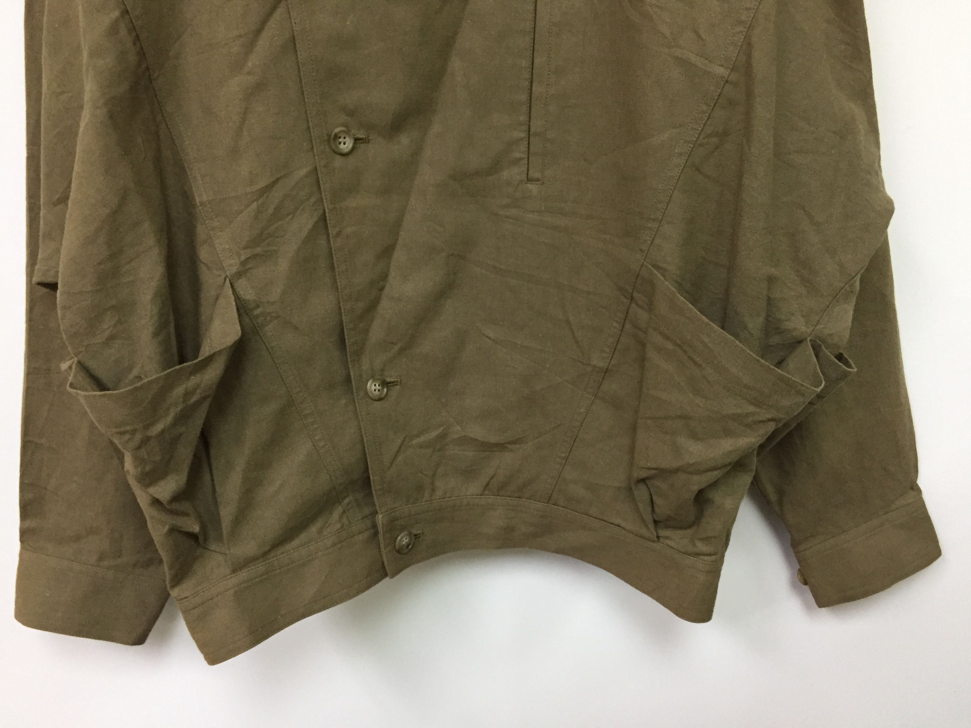 Issey Miyake 80's ISSEY MIYAKE MEN Olive Asymmetrical Japan Traditional Size US M / EU 48-50 / 2 - 5 Thumbnail