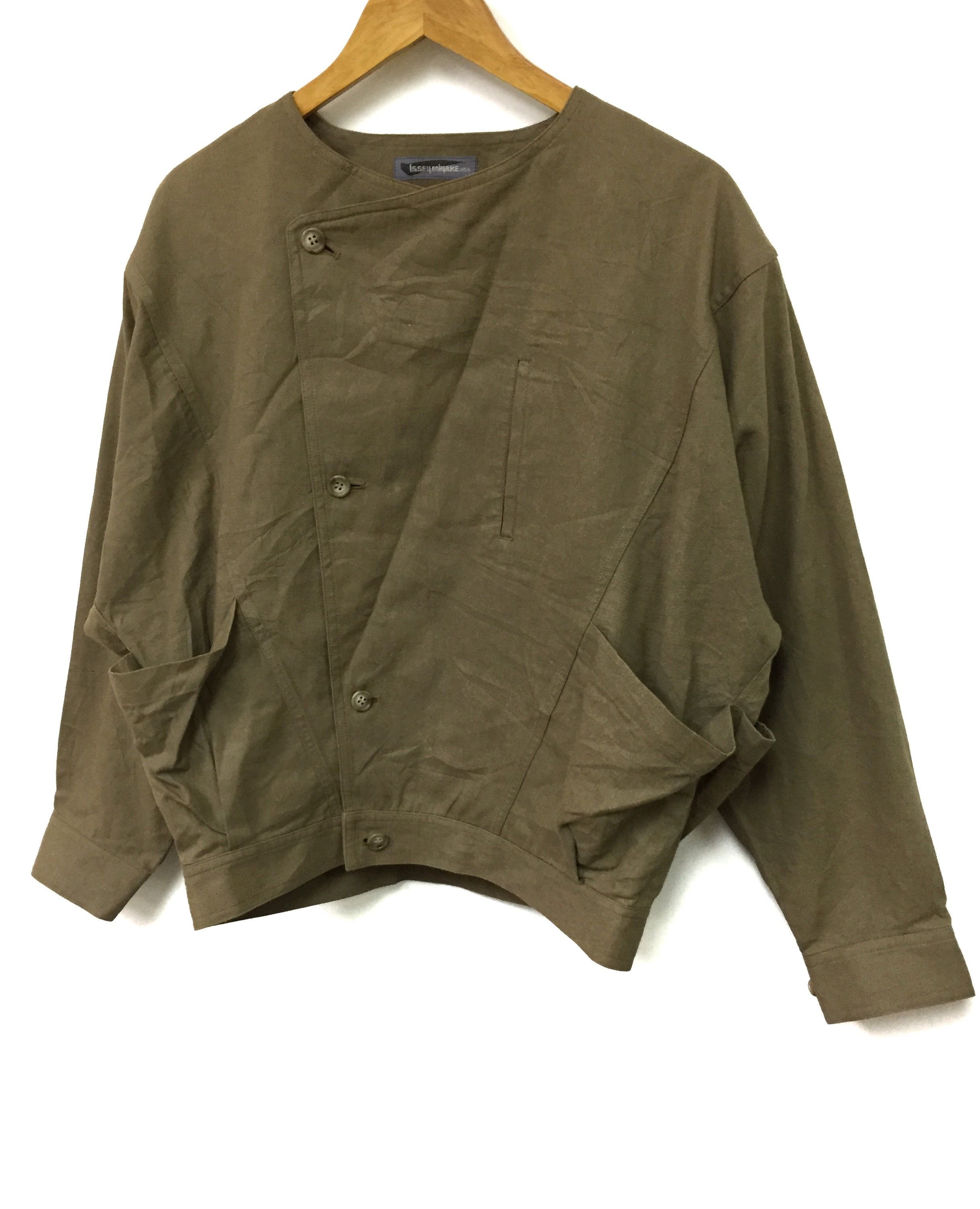Issey Miyake 80's ISSEY MIYAKE MEN Olive Asymmetrical Japan Traditional Size US M / EU 48-50 / 2 - 2 Thumbnail