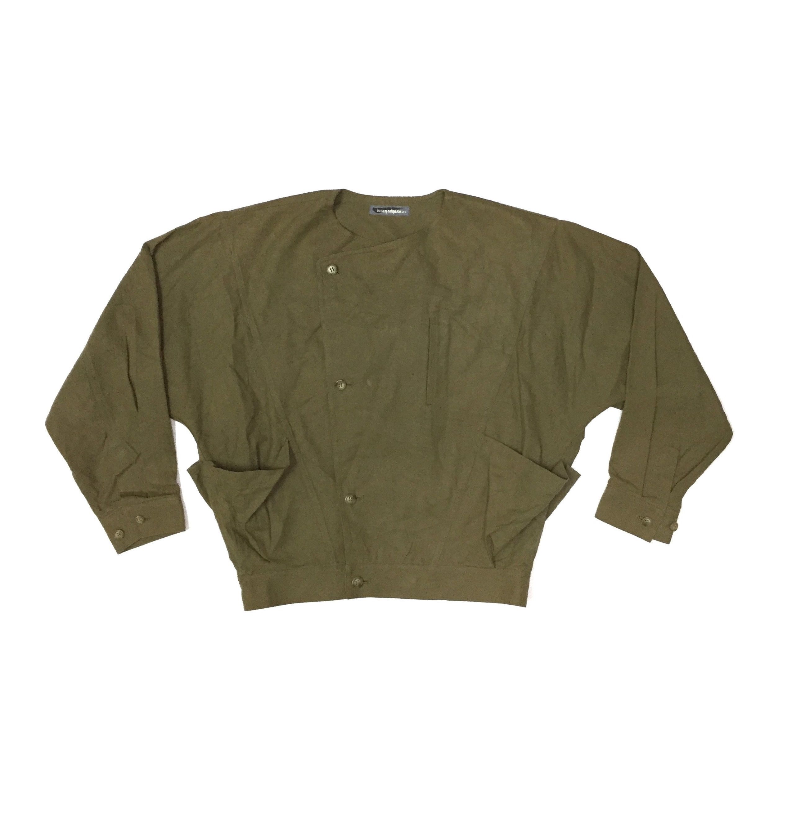 Issey Miyake 80's ISSEY MIYAKE MEN Olive Asymmetrical Japan Traditional Size US M / EU 48-50 / 2 - 1 Thumbnail