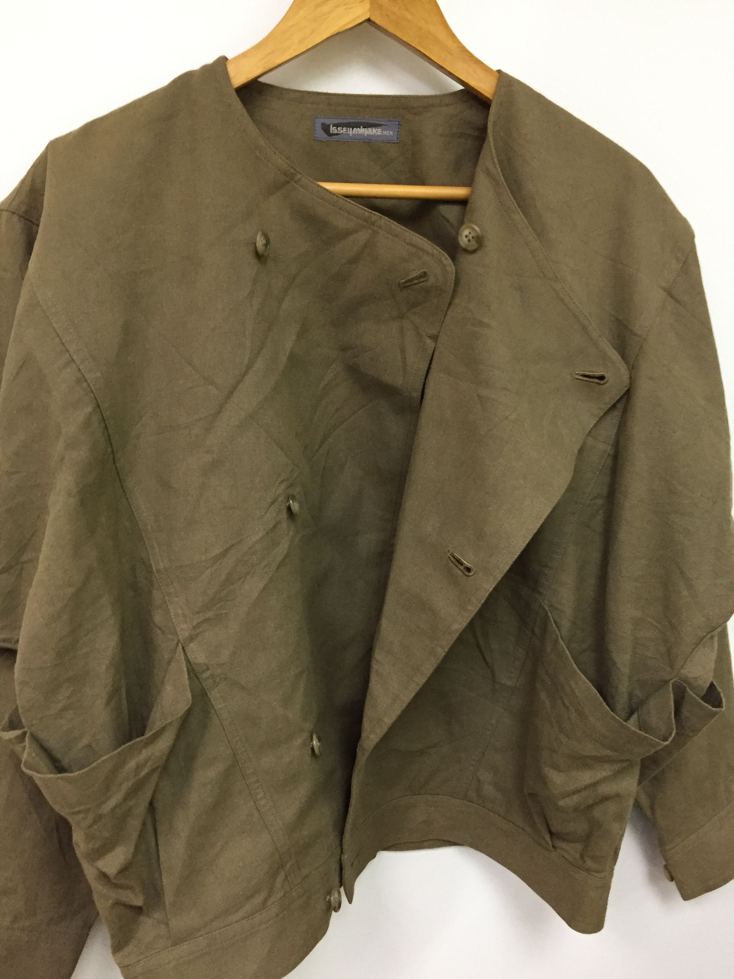 Issey Miyake 80's ISSEY MIYAKE MEN Olive Asymmetrical Japan Traditional Size US M / EU 48-50 / 2 - 7 Thumbnail