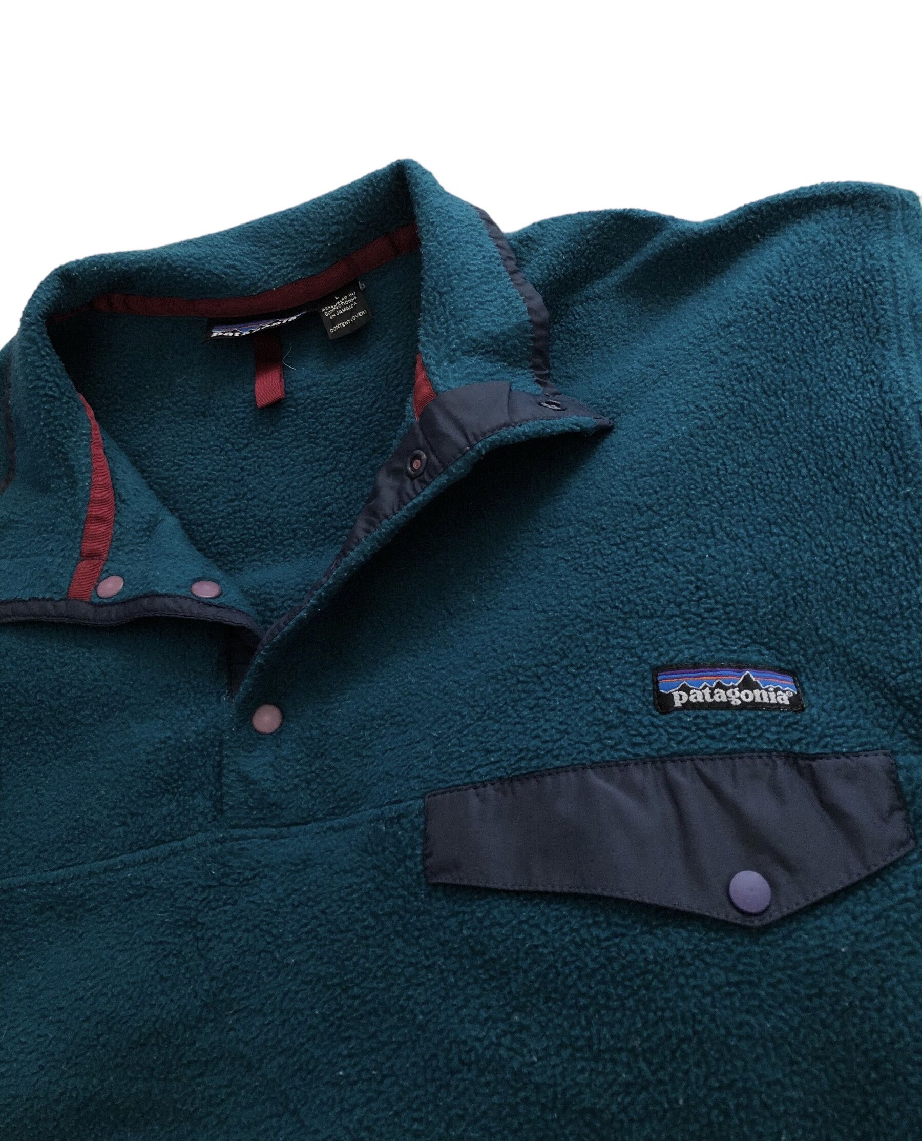 Patagonia RARE🔥VINTAGE 90’S PATAGONIA JAMAICA SYNCHILLA GREEN FLEECE Size US L / EU 52-54 / 3 - 3 Thumbnail