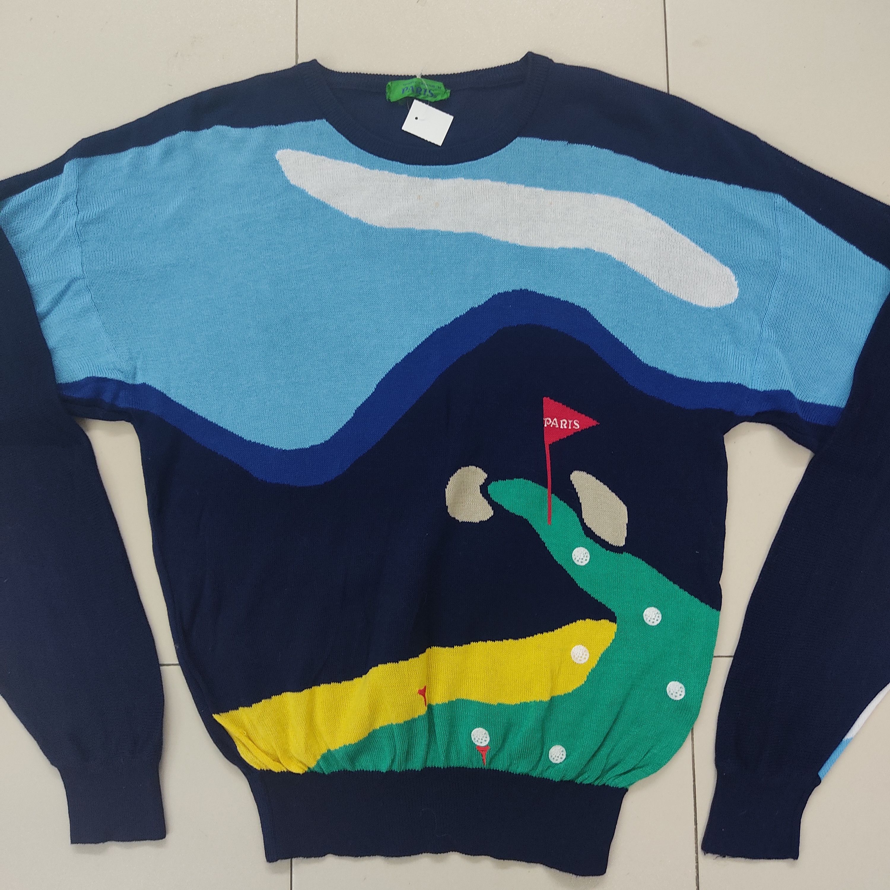 Paris Golf Scene Knitwear Jumper