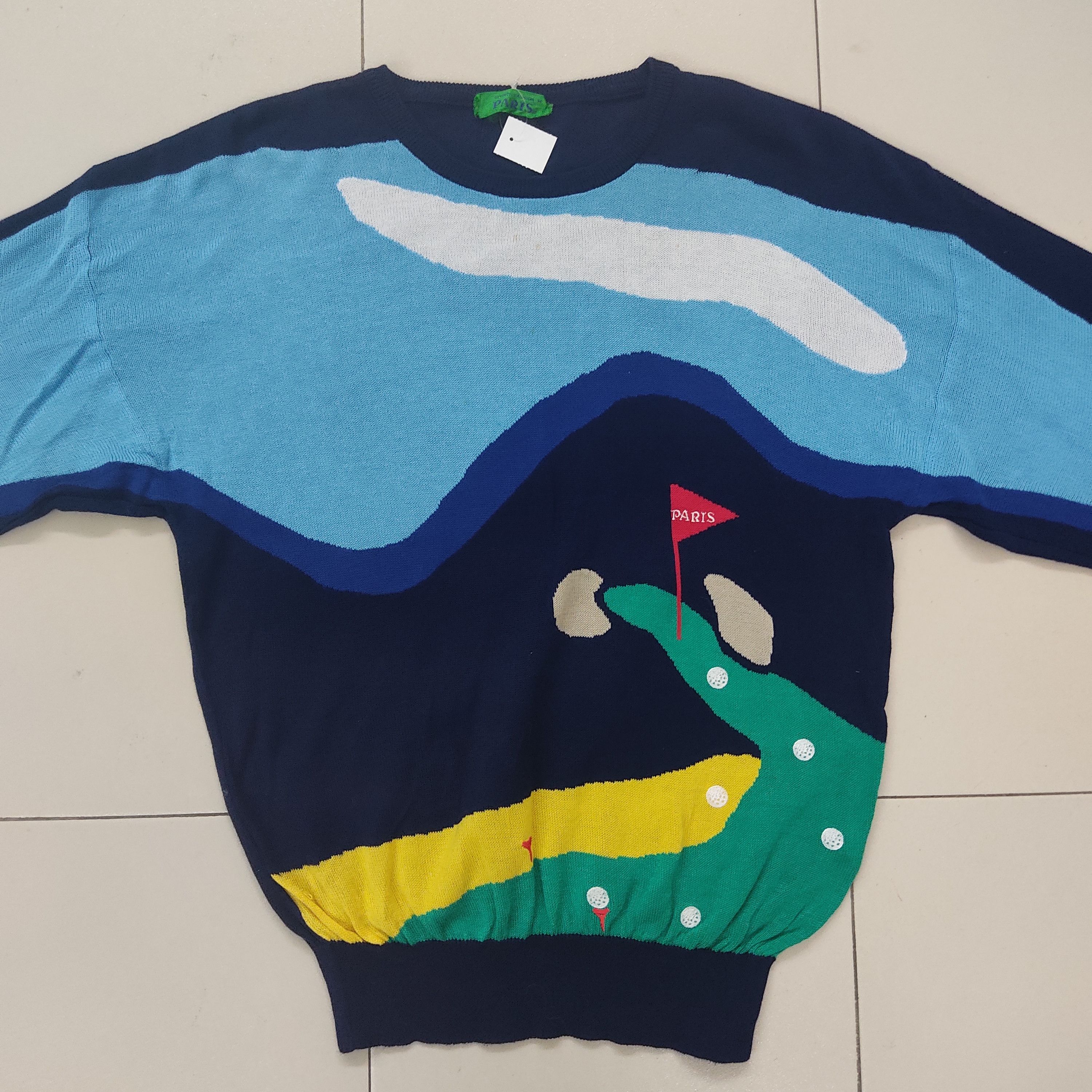 Paris Golf Scene Knitwear Jumper