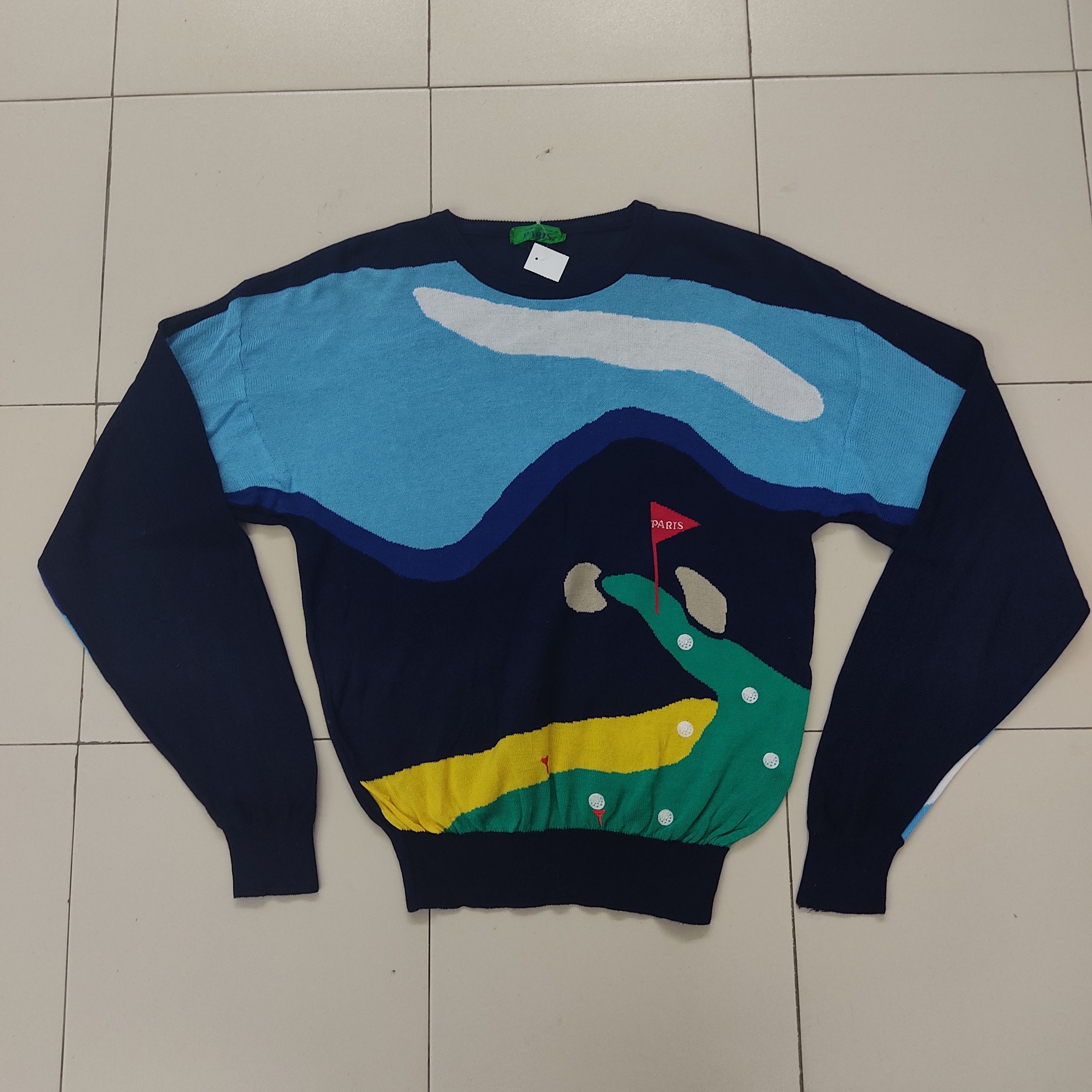 Paris Golf Scene Knitwear Jumper