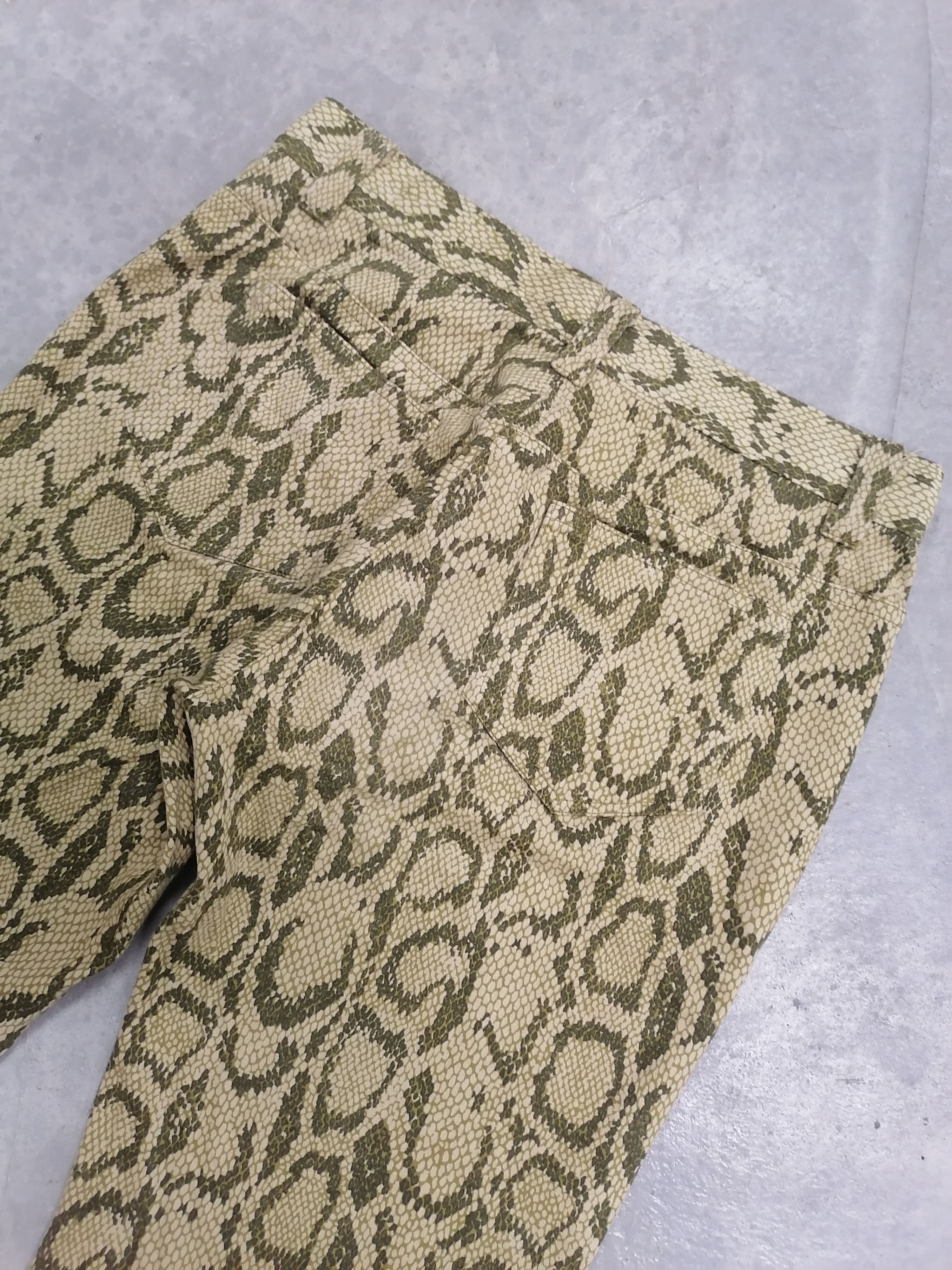Japanese Brand × Vintage Flare Python Jacquard Button Ankle LGM Pants Size 26" / US 2 / IT 38 - 9 Thumbnail