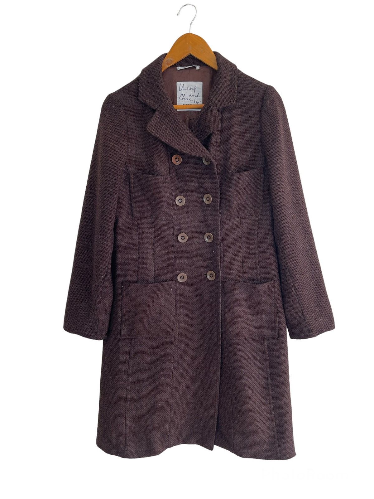 Moschino Vtg TWEED MOSHINO Cheap and Chic Double Breast Trench Coat Size M / US 6-8 / IT 42-44 - 1 Thumbnail