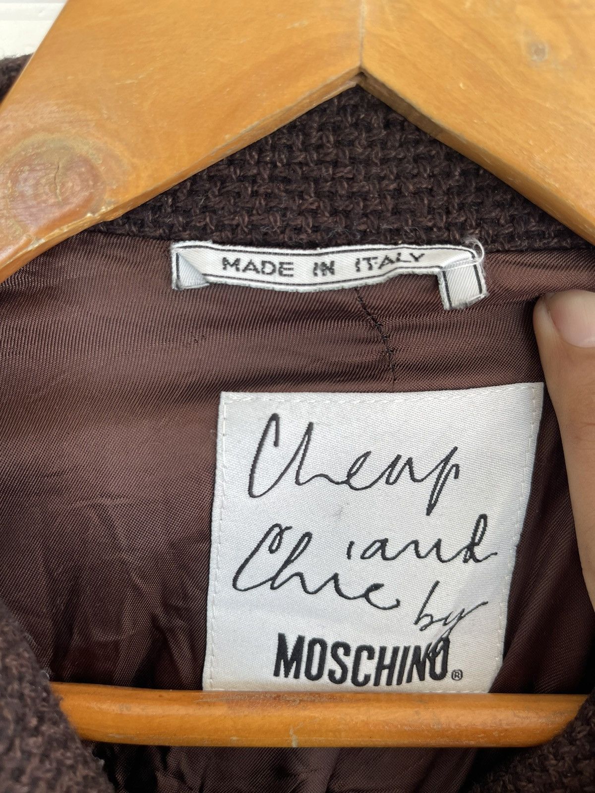 Moschino Vtg TWEED MOSHINO Cheap and Chic Double Breast Trench Coat Size M / US 6-8 / IT 42-44 - 3 Thumbnail