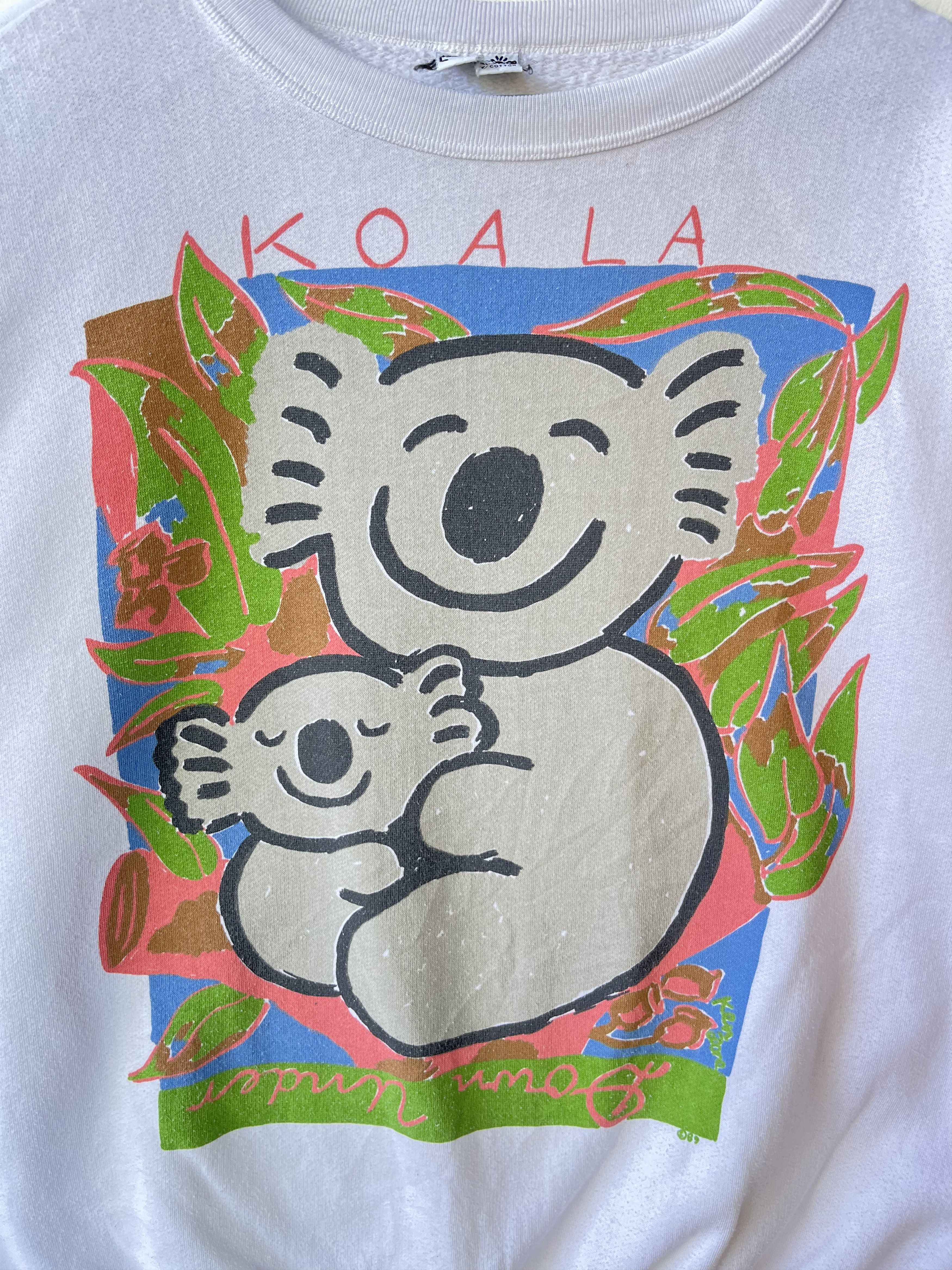Man Made In Australia × Vintage Vintage 80s Ken Done Koala Bear Art Sweatshirt Size US L / EU 52-54 / 3 - 3 Thumbnail