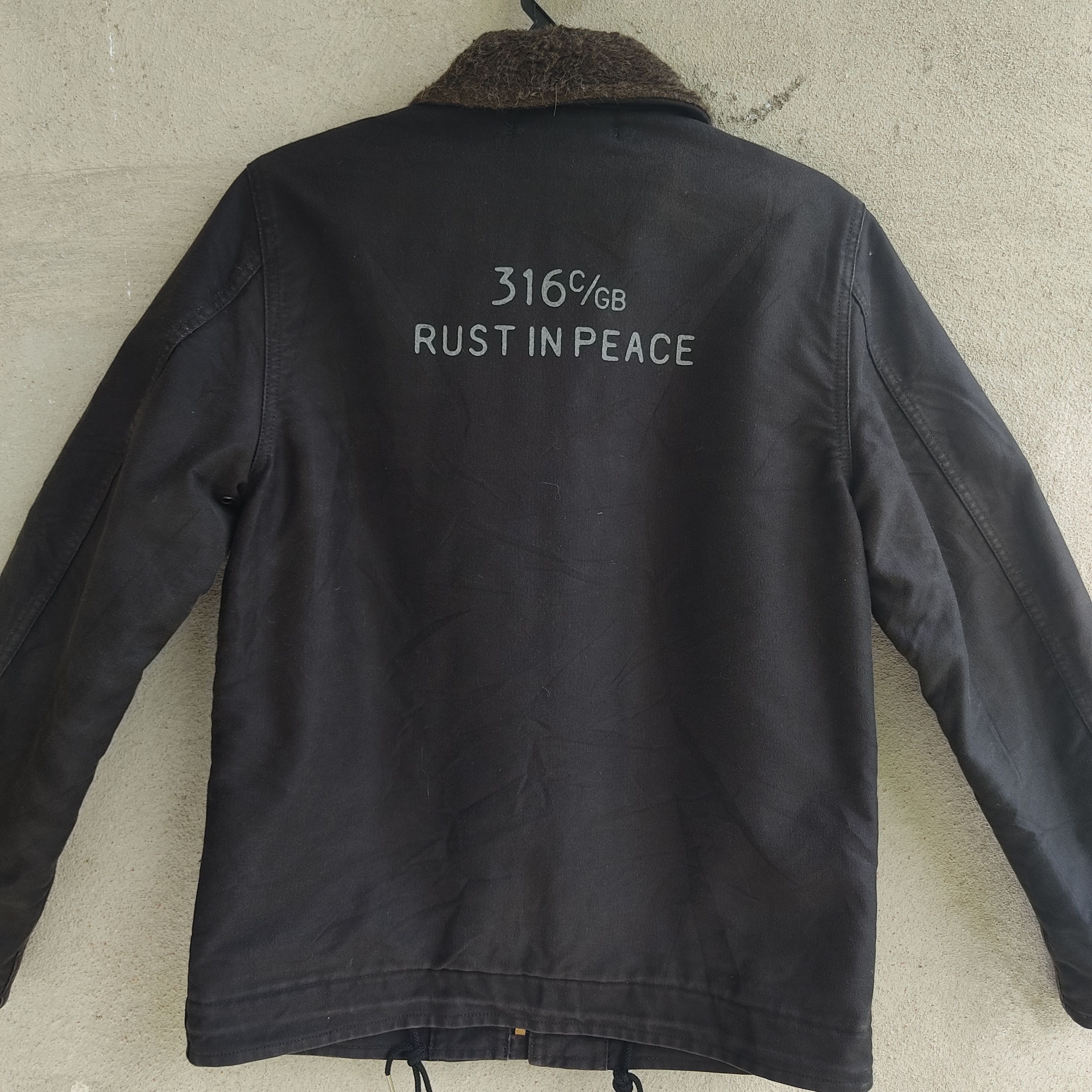 Handmade 316 C/GB Rust in Peace Man Handmade Black Jacket Size US M / EU 48-50 / 2 - 13 Thumbnail