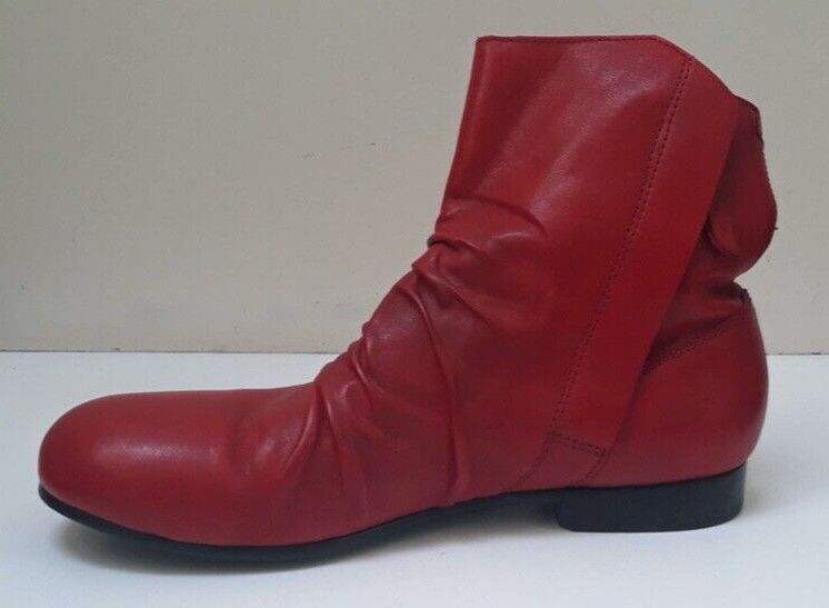 Rare Red Alexandre Plohkov Leather Boots sz 44 | US 11