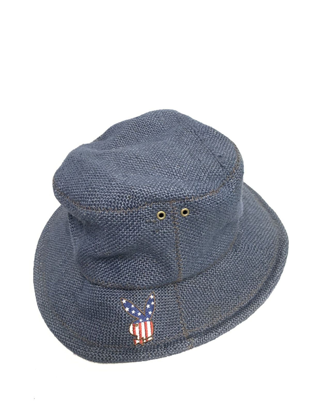 Indigo × Playboy RARE ‼️ 🐇 Playboy Bunny Head Indigo Bucket Hat Size ONE SIZE - 7 Thumbnail