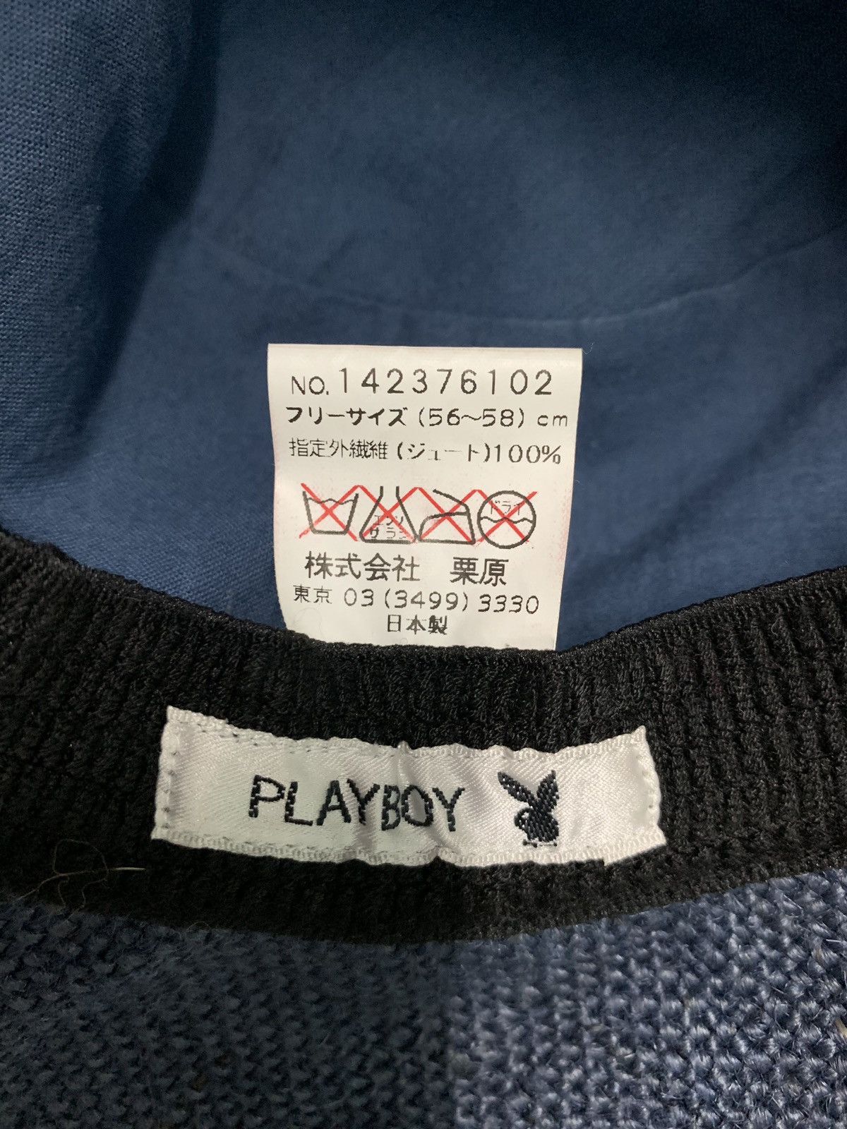 Indigo × Playboy RARE ‼️ 🐇 Playboy Bunny Head Indigo Bucket Hat Size ONE SIZE - 9 Thumbnail