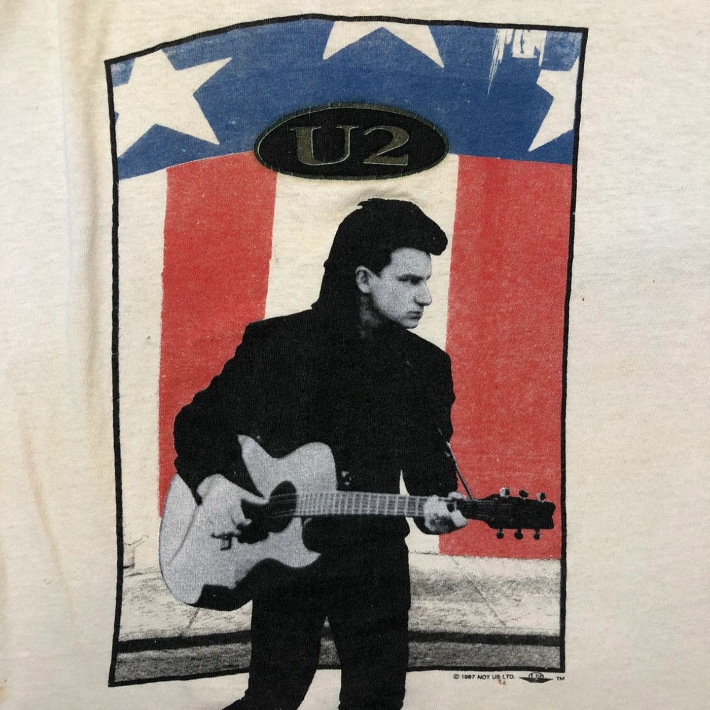 Band Tees Vintage 1987 U2 T Shirt The Joshua Tree Cropped Band Tee Size US S / EU 44-46 / 1 - 7 Thumbnail