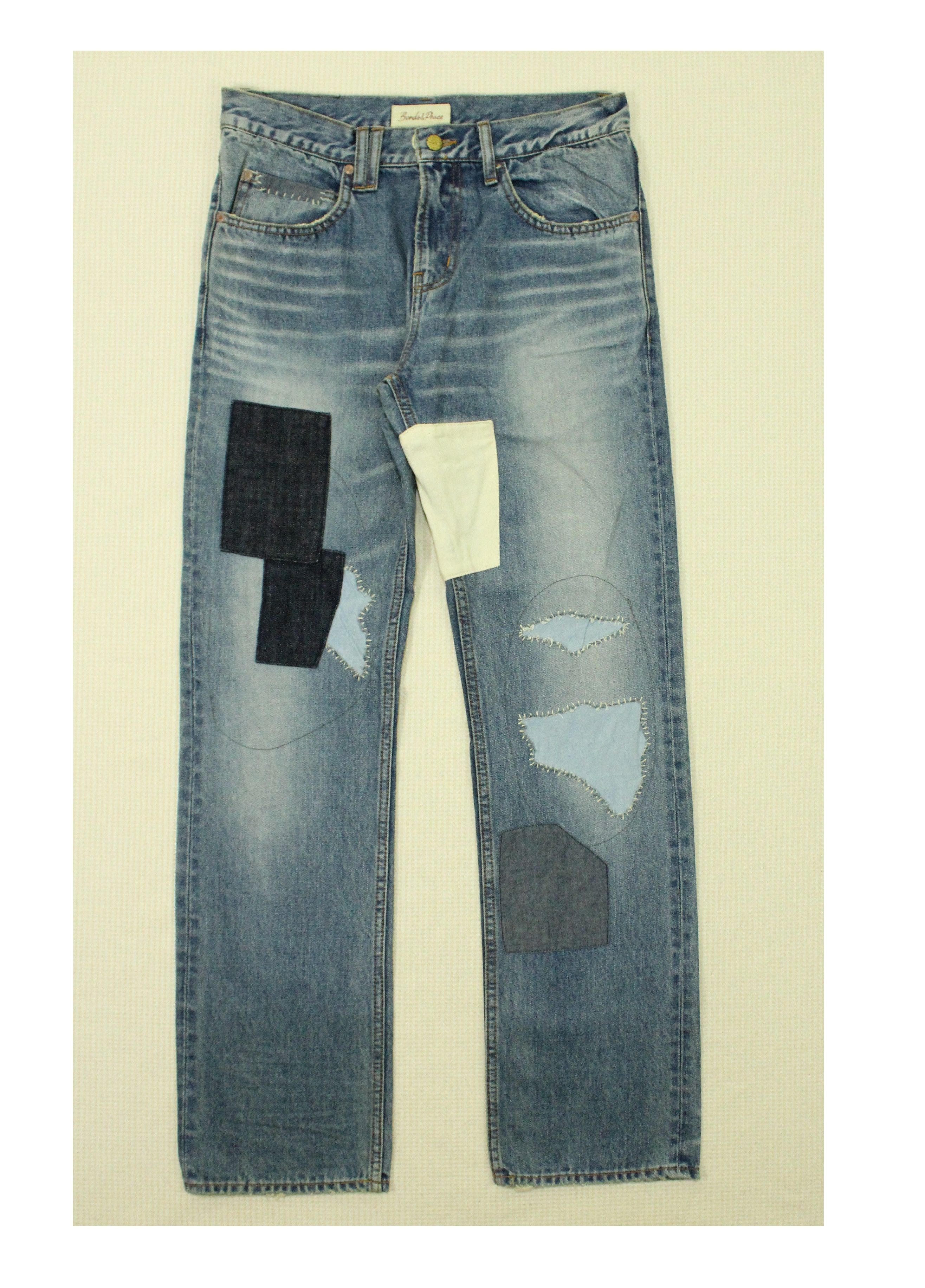 Nirvana BONDS AND PEACE Denim Patchwork Kurt Cobain Grunge | Grailed