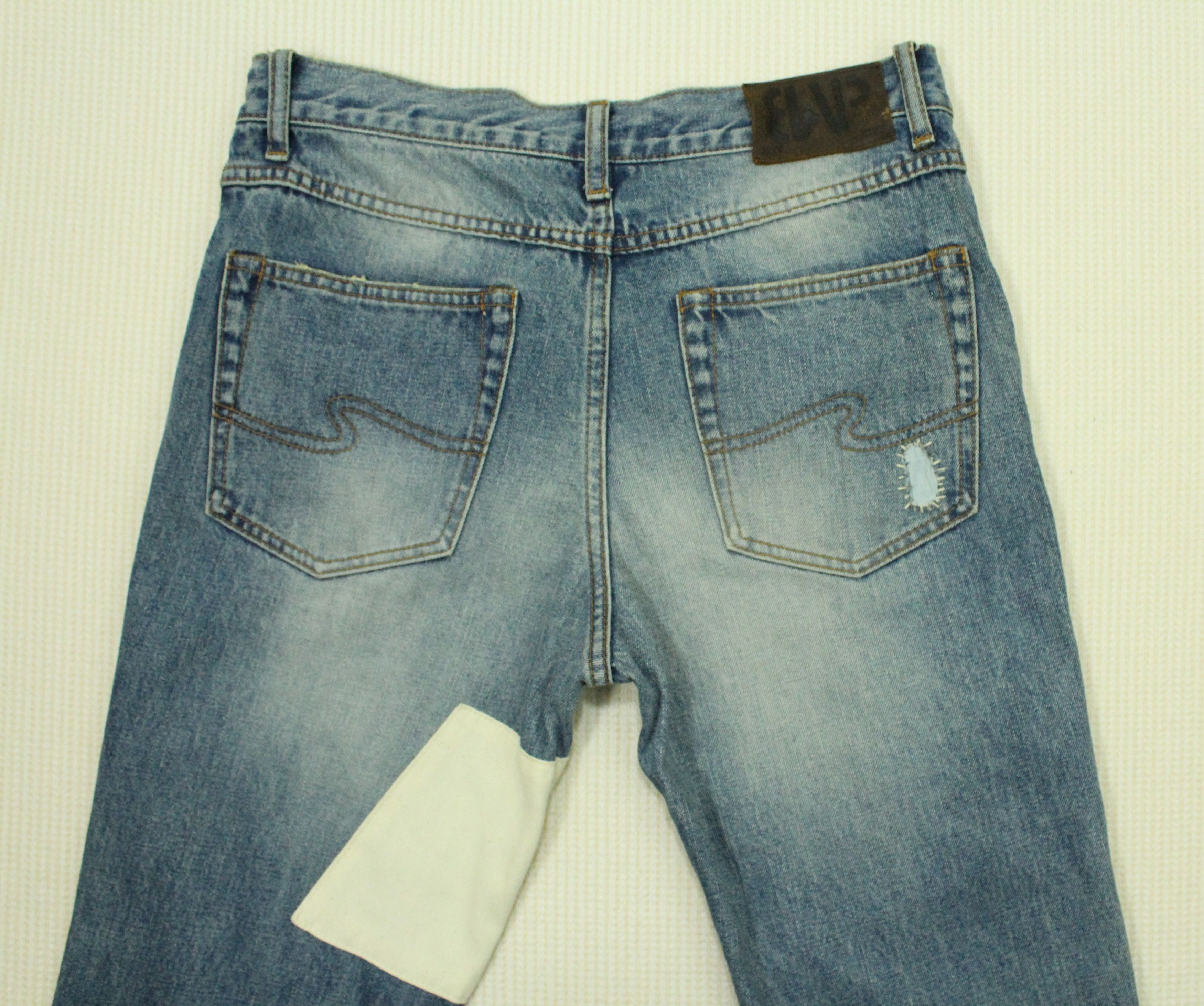 Nirvana BONDS AND PEACE Denim Patchwork Kurt Cobain Grunge Size US 30 / EU 46 - 8 Thumbnail