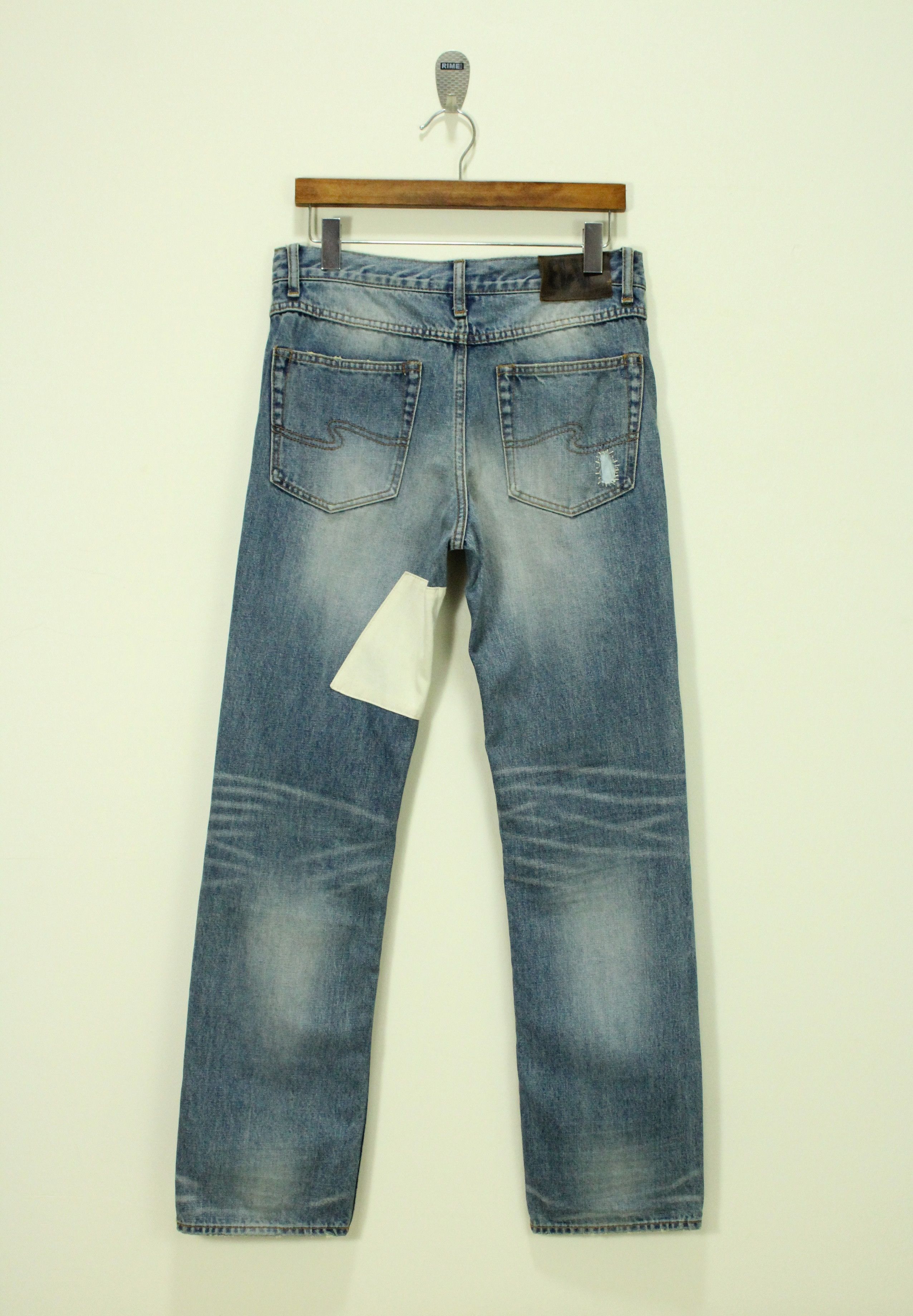 Nirvana BONDS AND PEACE Denim Patchwork Kurt Cobain Grunge Size US 30 / EU 46 - 4 Thumbnail
