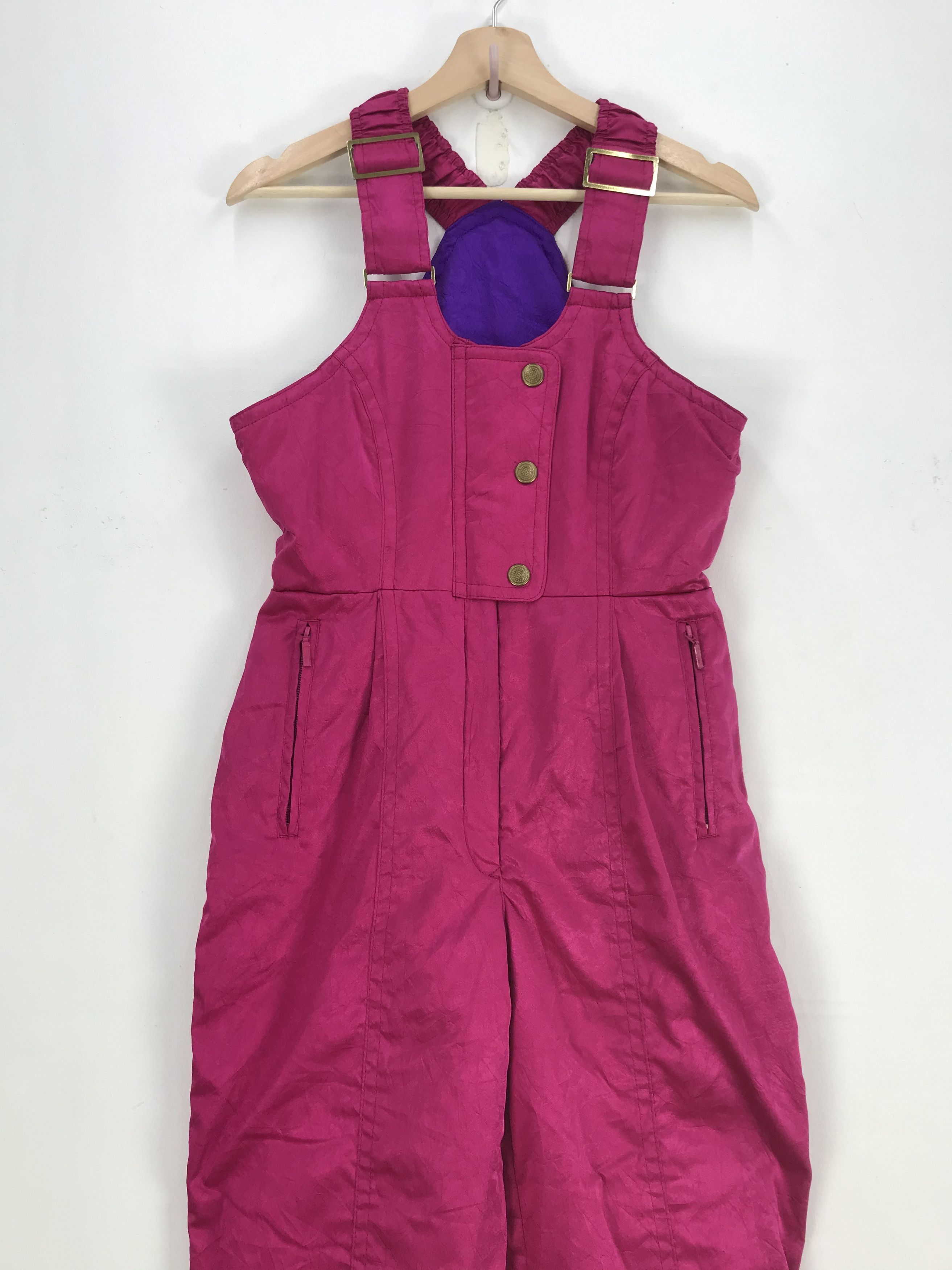 Japanese Brand Vintage Snow Flake Ski Suit Overall Jumpsuit Ski Snowboards Size 28" / US 6 / IT 42 - 4 Thumbnail