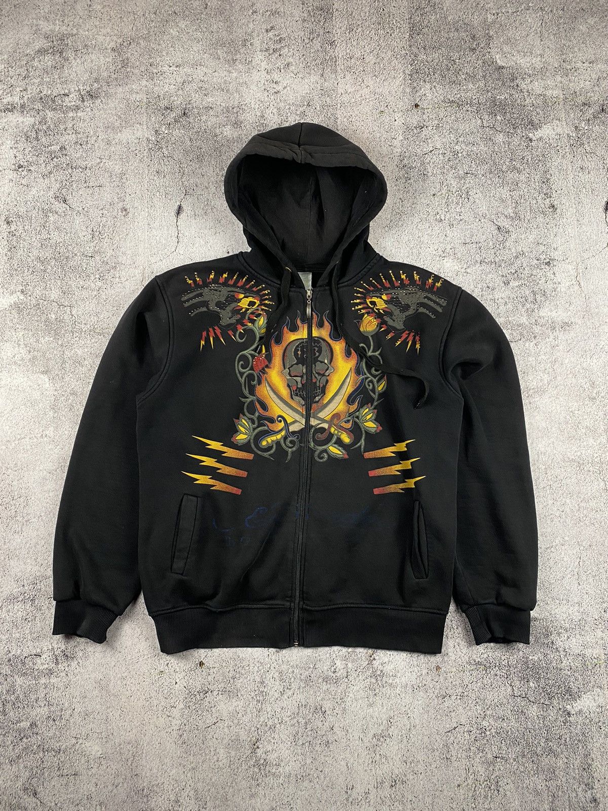 Christian Audigier Vintage Y2k Ed Hardy by Christian Audigier skulls hoodie Size US M / EU 48-50 / 2 - 1 Thumbnail