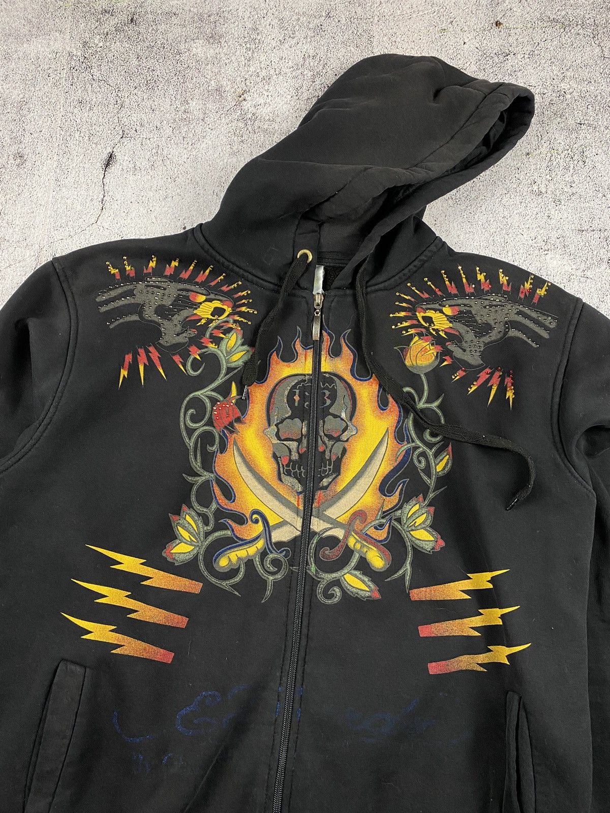 Christian Audigier Vintage Y2k Ed Hardy by Christian Audigier skulls hoodie Size US M / EU 48-50 / 2 - 2 Thumbnail