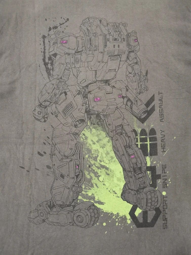 image of Anima x Vintage Border Break Sega Arcade Game Anime Tee Akira Eva in Grey, Men's (Size XL)