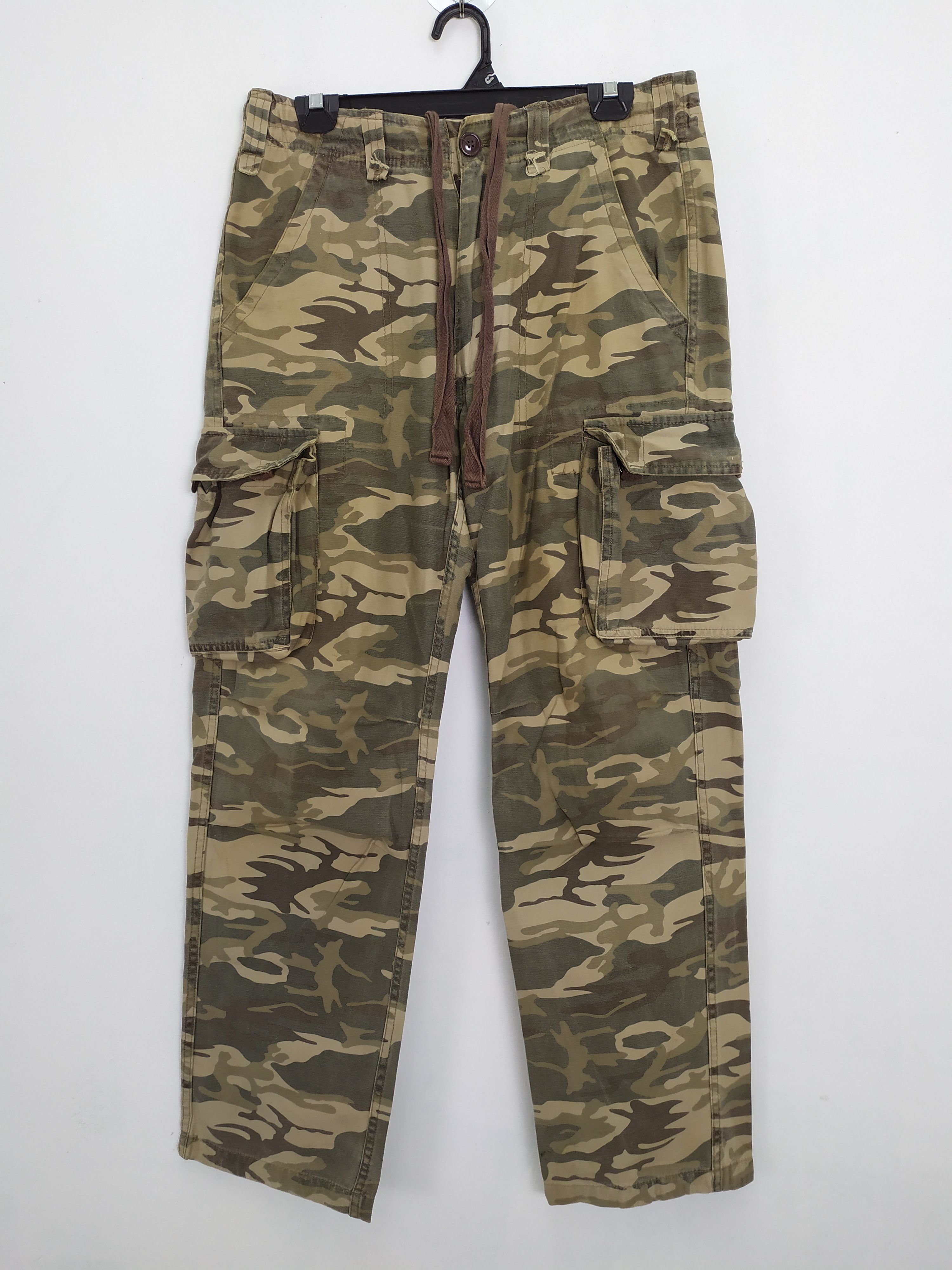 image of Jungles x Vintage Jungle Storm Camo Faded Cargo Pants, Men's (Size 30)