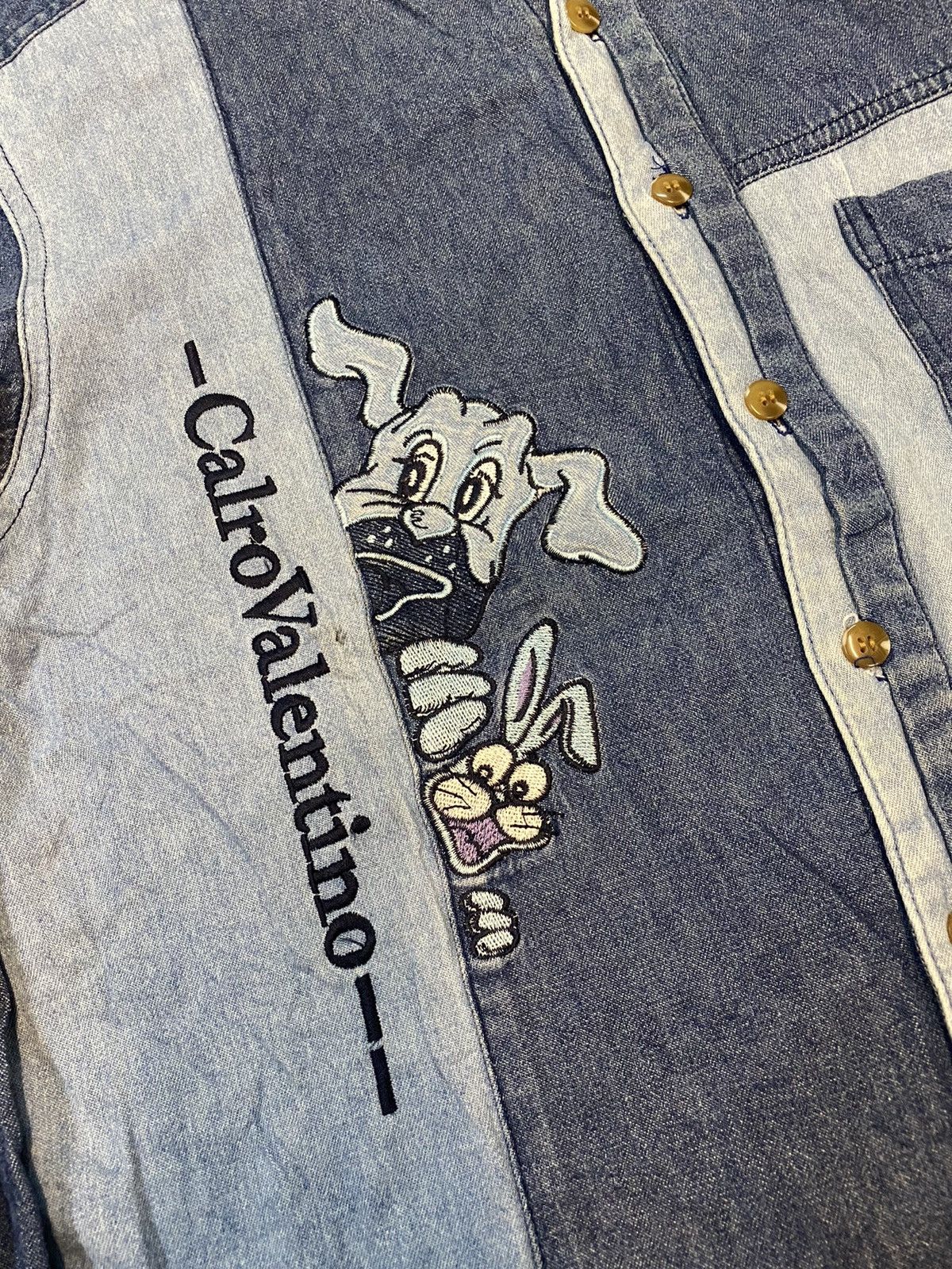 Designer × Valentino × Vintage Vintage Calro Valentino Soft Denim Shirt Size US M / EU 48-50 / 2 - 5 Thumbnail