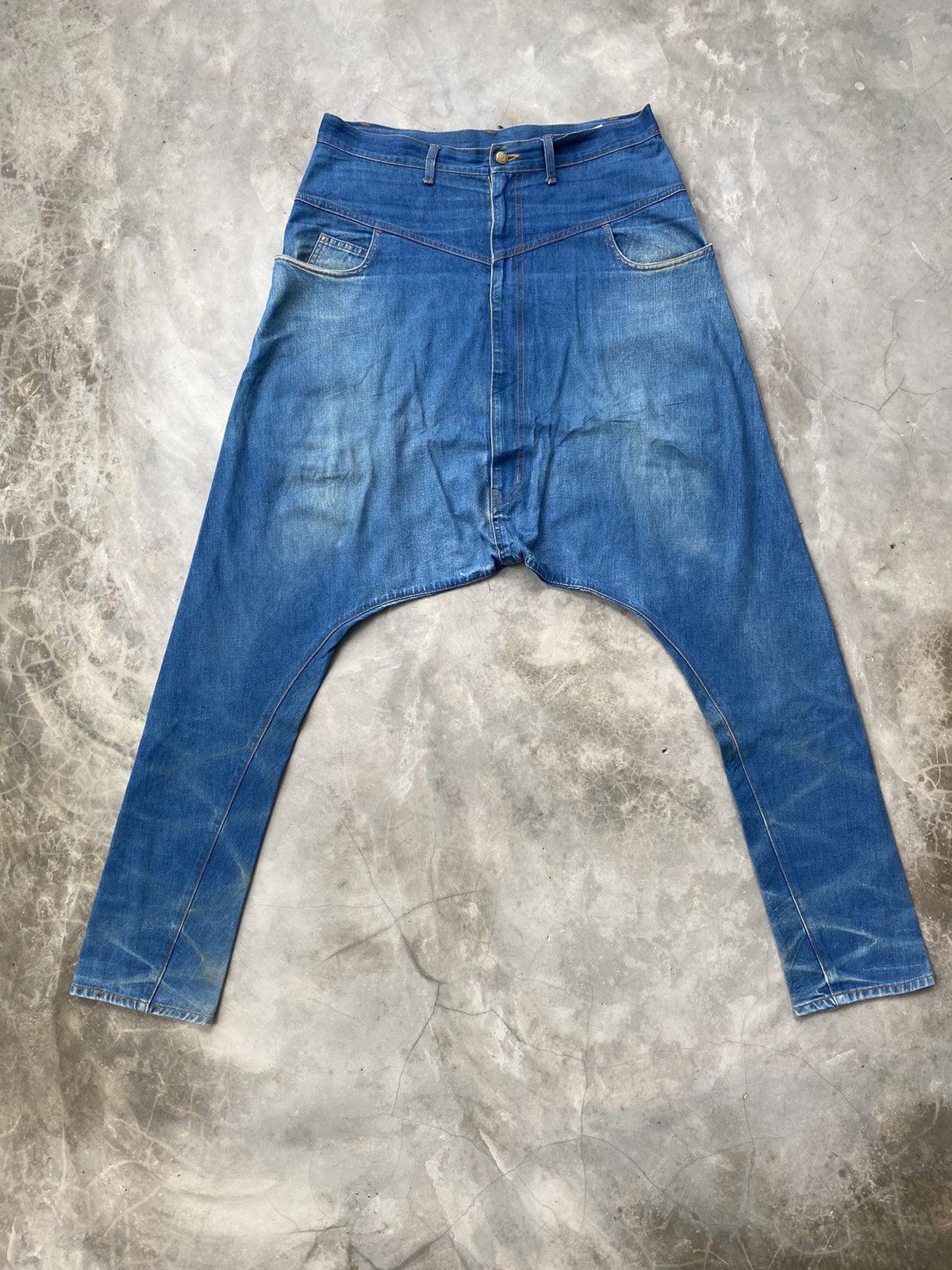 Issey Miyake × Japanese Brand × mercibeaucoup Mercibeaucoup crotch jeans by Issey Miyake Size US 36 / EU 52 - 2 Thumbnail