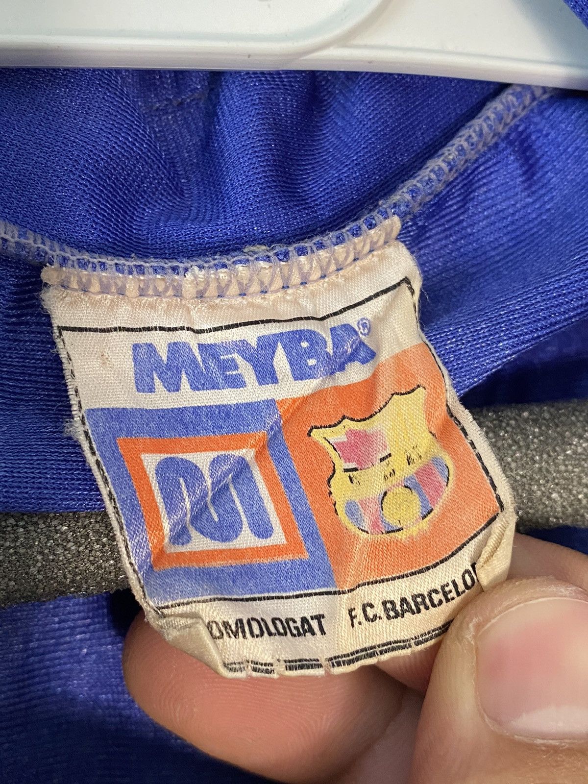Vintage 1982 Vintage Barcelona Meyba Soccer Jersey Football shirt Size US XXL / EU 58 / 5 - 6 Thumbnail