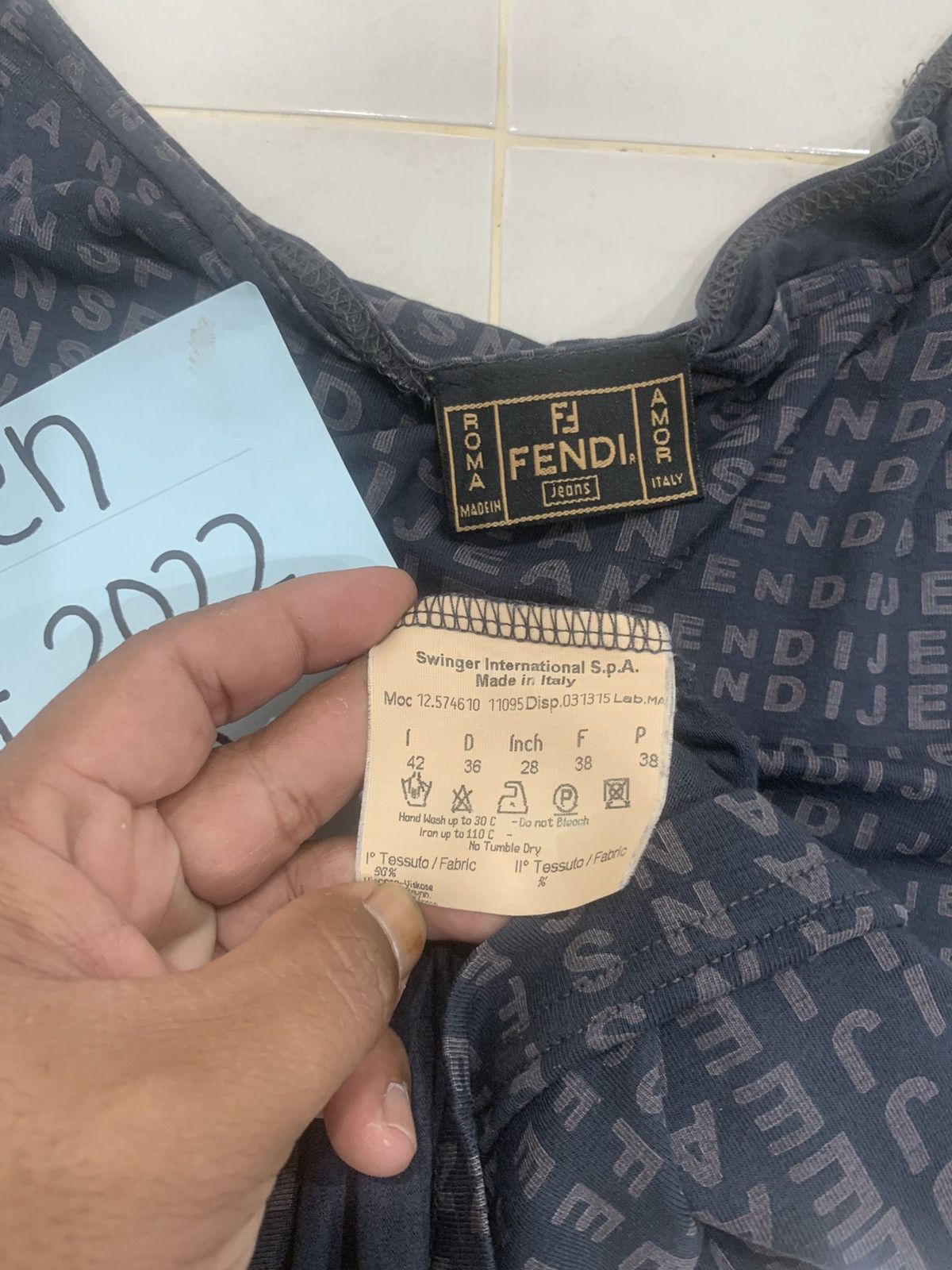 Fendi FENDI Full Print Long Sleeve T-shirt Roma Italy Size US S / EU 44-46 / 1 - 12 Thumbnail