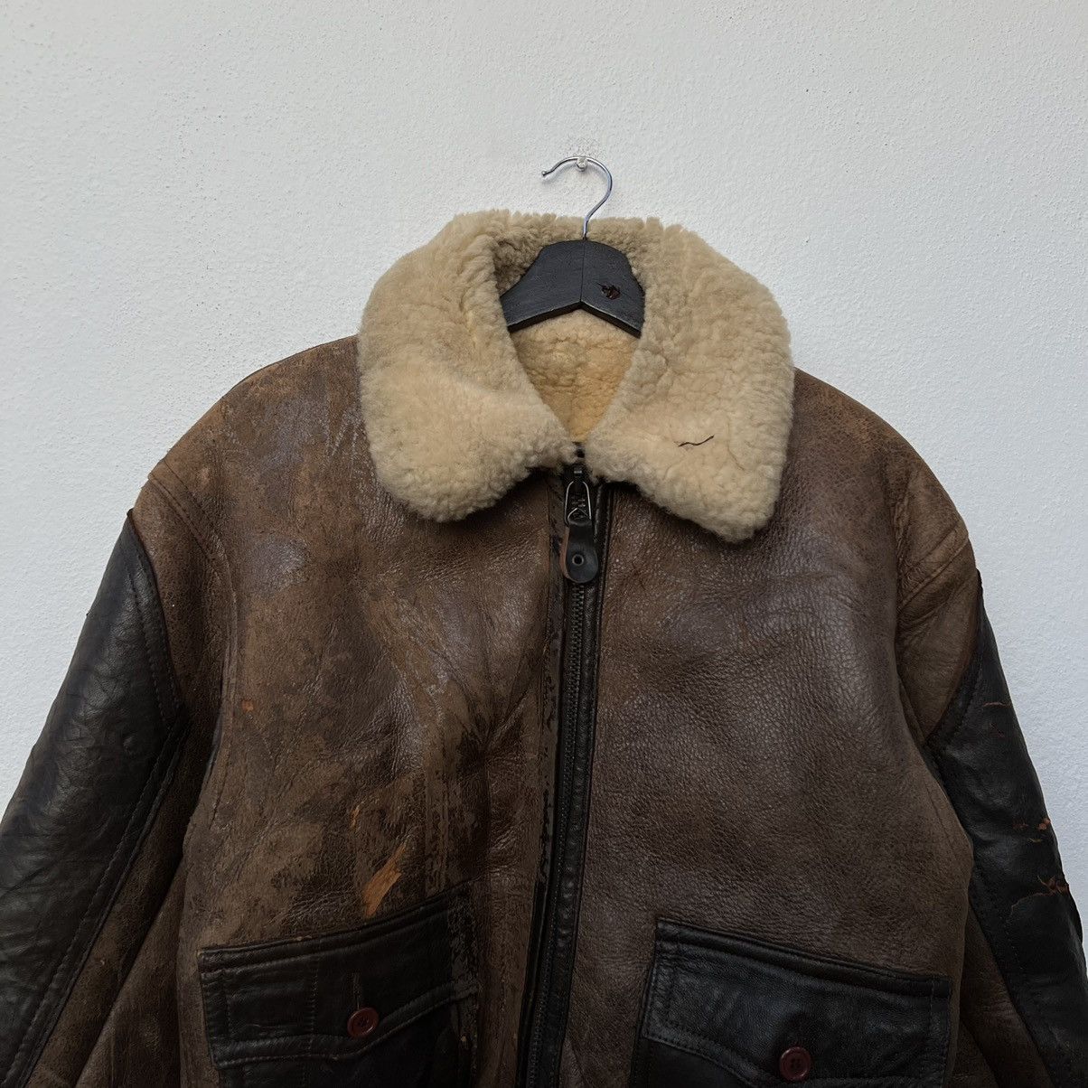 Avirex VINTAGE B 3 AVIREX LTD USA GENUINE SHEEPSKIN LEATHER Size US XS / EU 42 / 0 - 3 Thumbnail