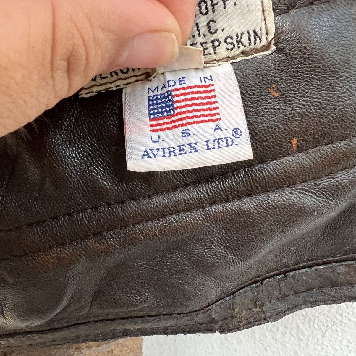 Avirex VINTAGE B 3 AVIREX LTD USA GENUINE SHEEPSKIN LEATHER Size US XS / EU 42 / 0 - 20 Thumbnail