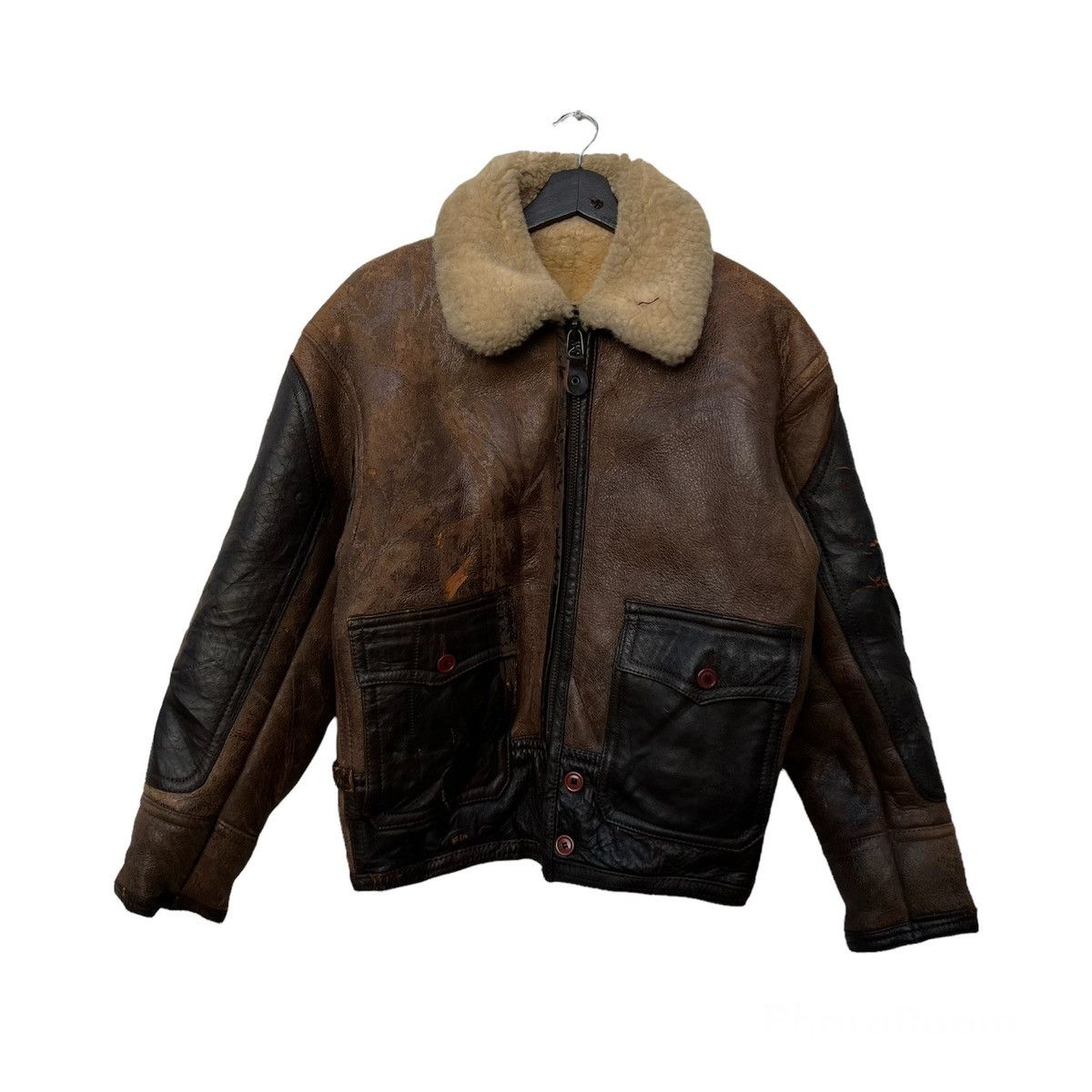 Avirex VINTAGE B 3 AVIREX LTD USA GENUINE SHEEPSKIN LEATHER Size US XS / EU 42 / 0 - 1 Thumbnail