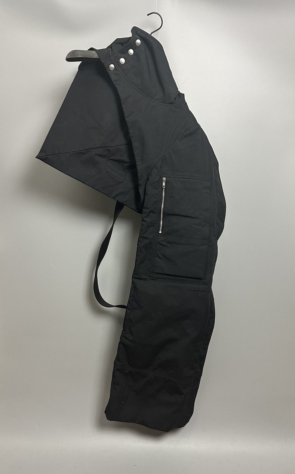 image of Rick Owens Fw15 ‘Sphinx’ Hooded Sleeve Bag in Black, Men's (Size Small)