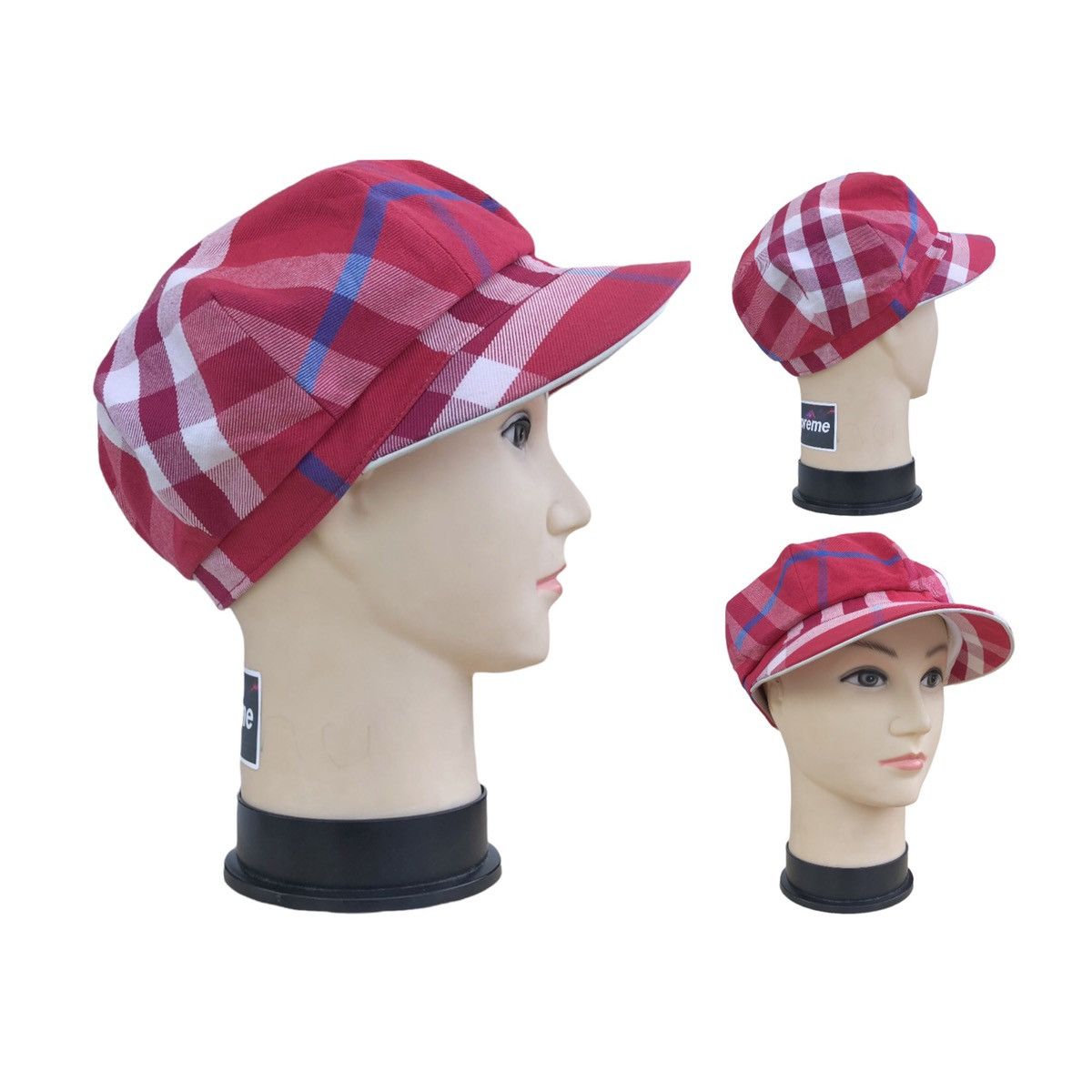 Burberry 🔥Burberry Red Novacheck Full Cap Size ONE SIZE - 1 Thumbnail