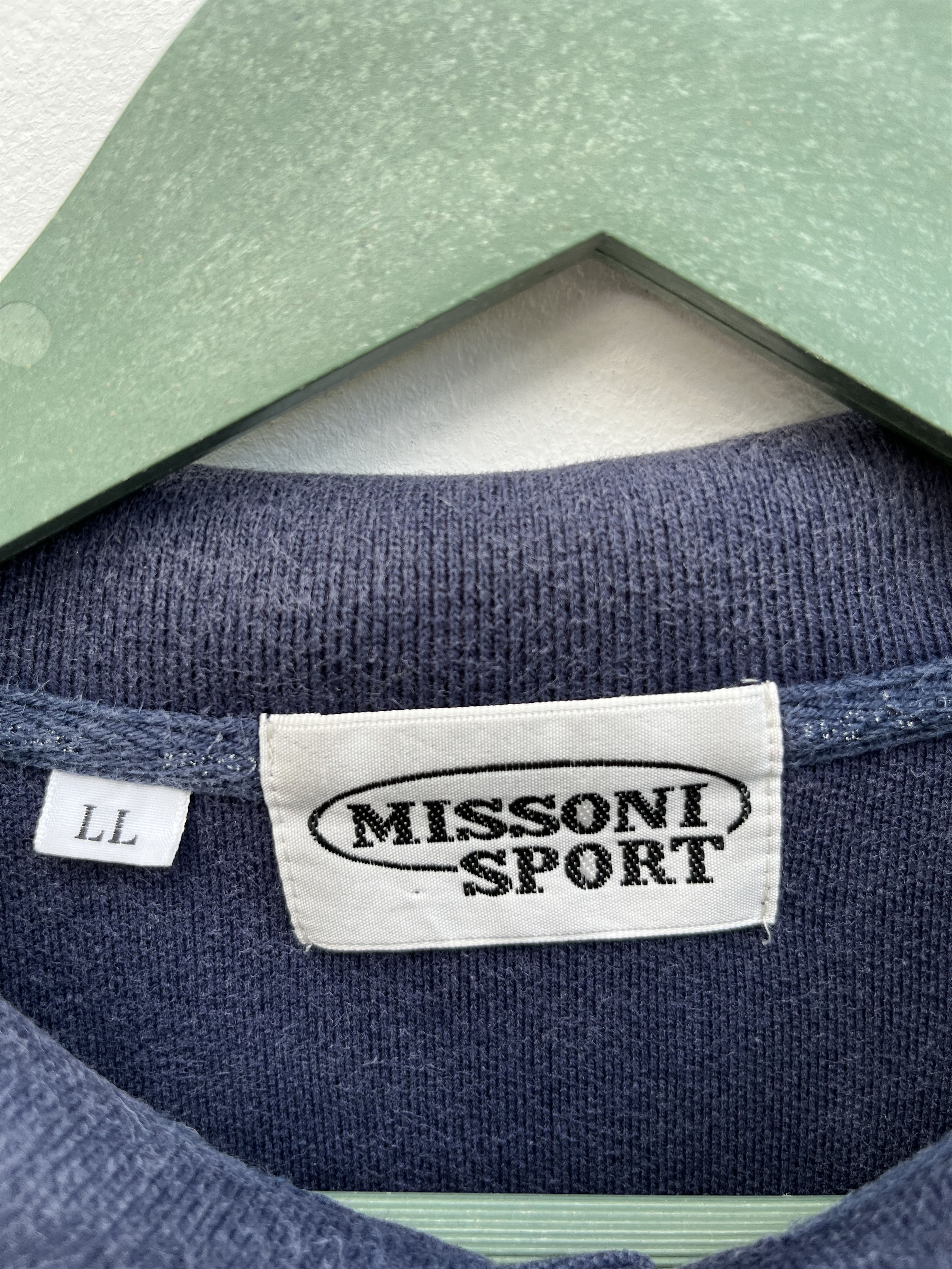 Designer × Missoni × Vintage Vintage Missoni Sports Polo T-Shirt Size US XL / EU 56 / 4 - 6 Thumbnail