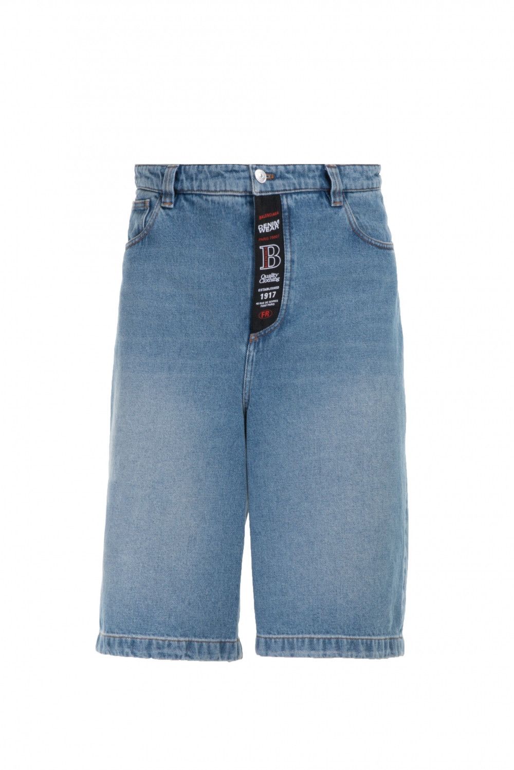 image of Balenciaga Jeans Long Shorts in Blue, Men's (Size 33)