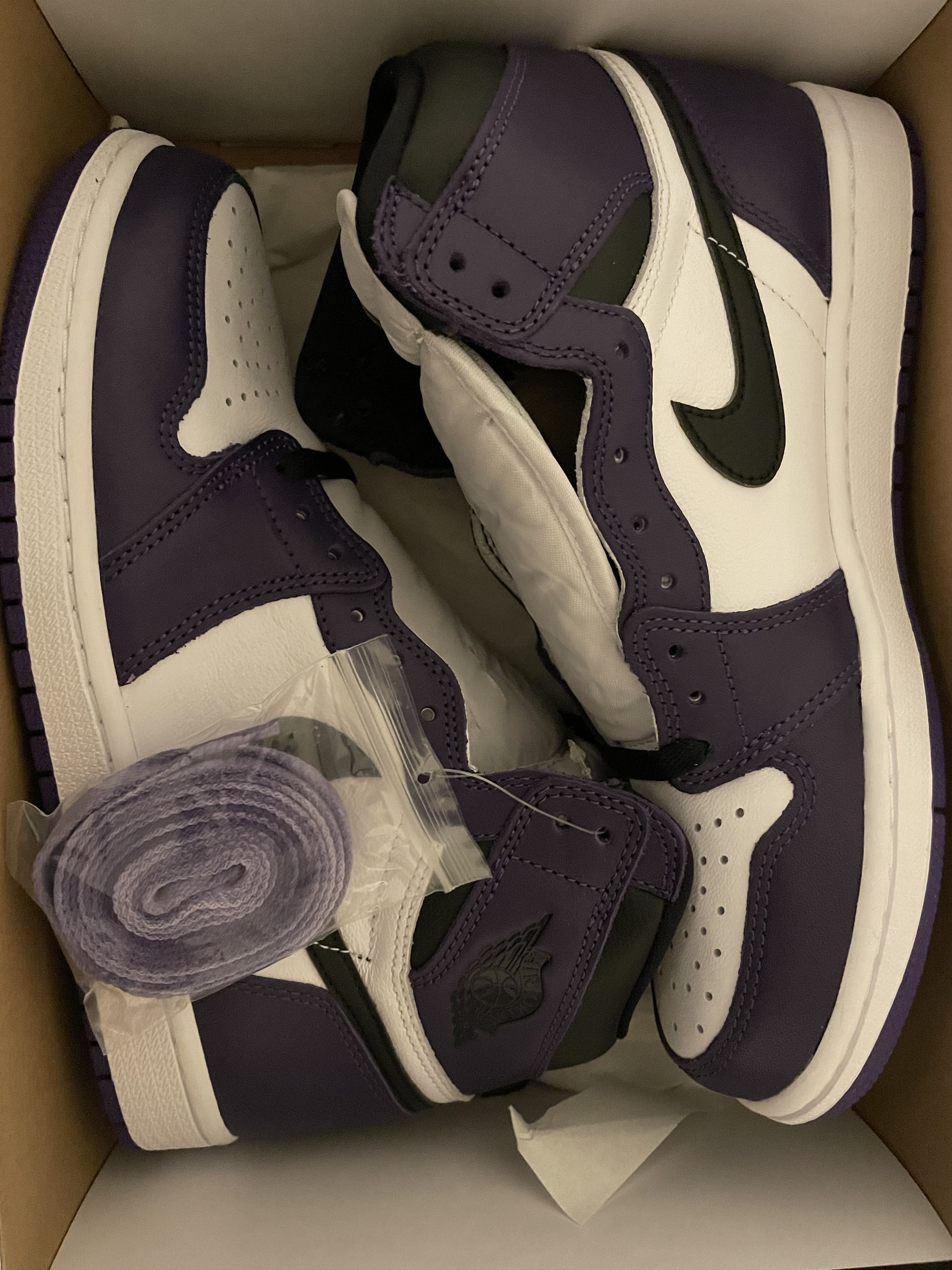 Jordan Brand × Nike Jordan 1 Hi Court Purple 2.0 Sz.8 DS Size US 8 / EU 41 - 5 Thumbnail
