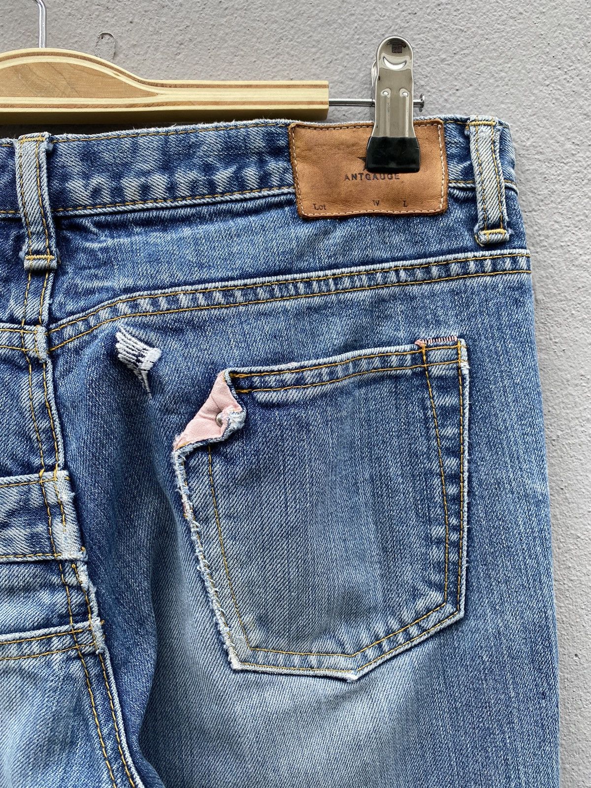 If Six Was Nine Japanese Denim “Antgauge” Reconstructed Season Blue Jeans Size US 30 / EU 46 - 15 Thumbnail