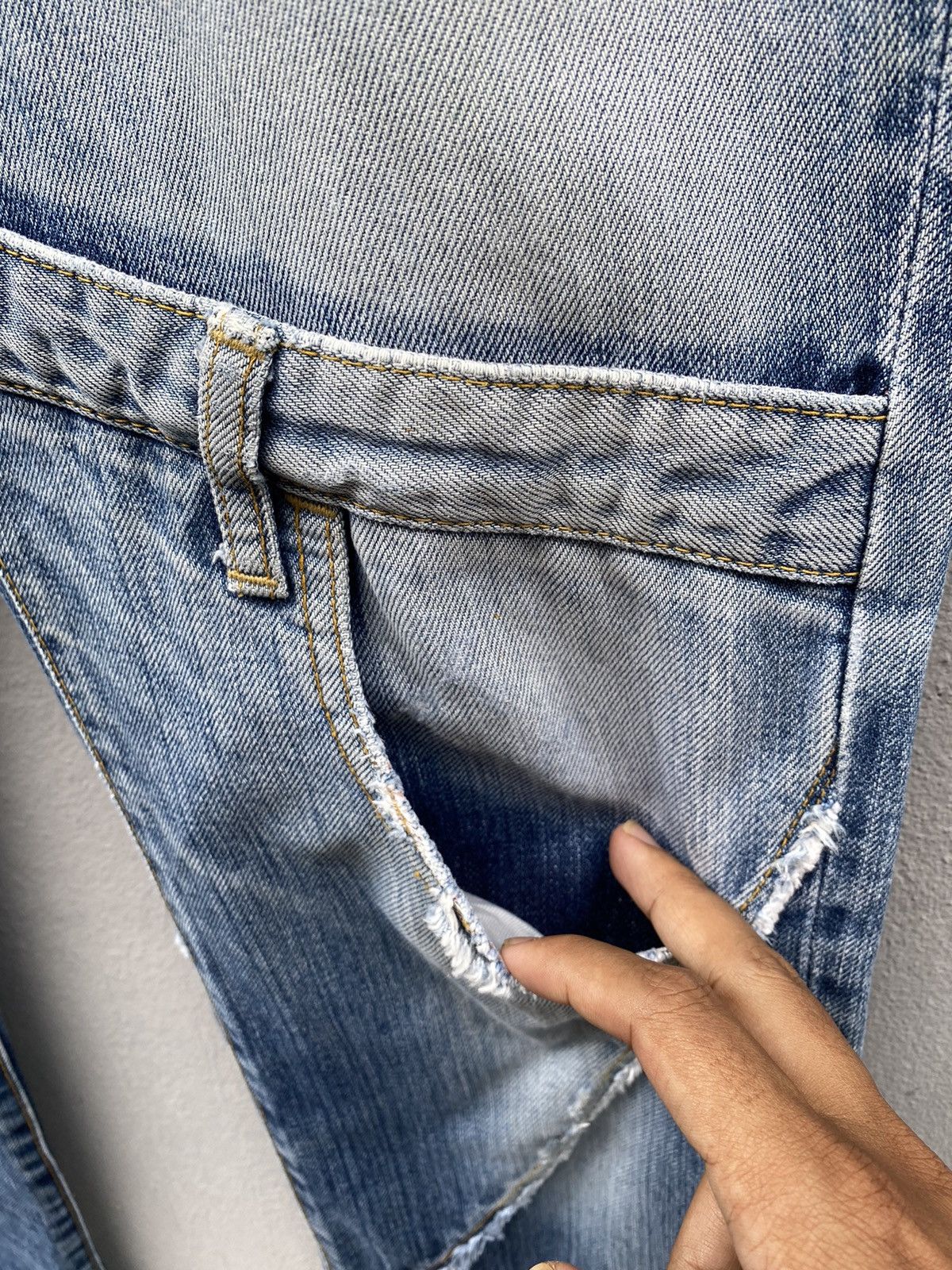 If Six Was Nine Japanese Denim “Antgauge” Reconstructed Season Blue Jeans Size US 30 / EU 46 - 9 Thumbnail