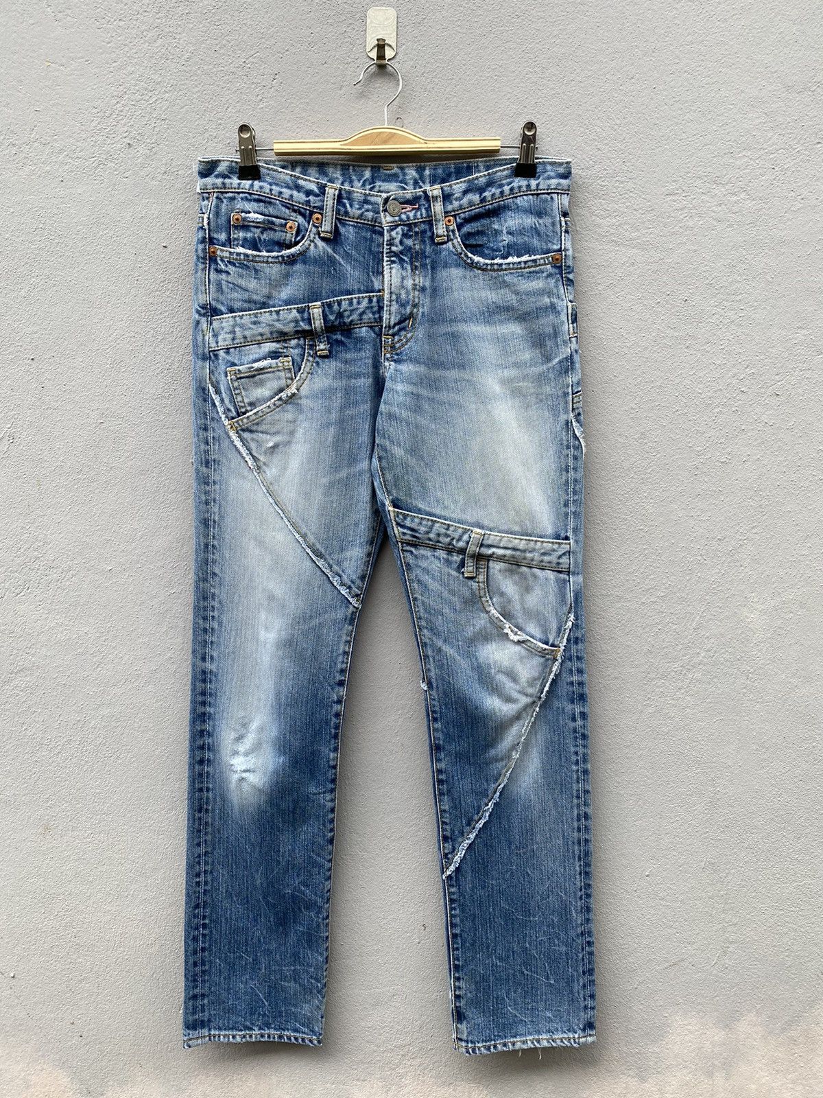 If Six Was Nine Japanese Denim “Antgauge” Reconstructed Season Blue Jeans Size US 30 / EU 46 - 1 Thumbnail