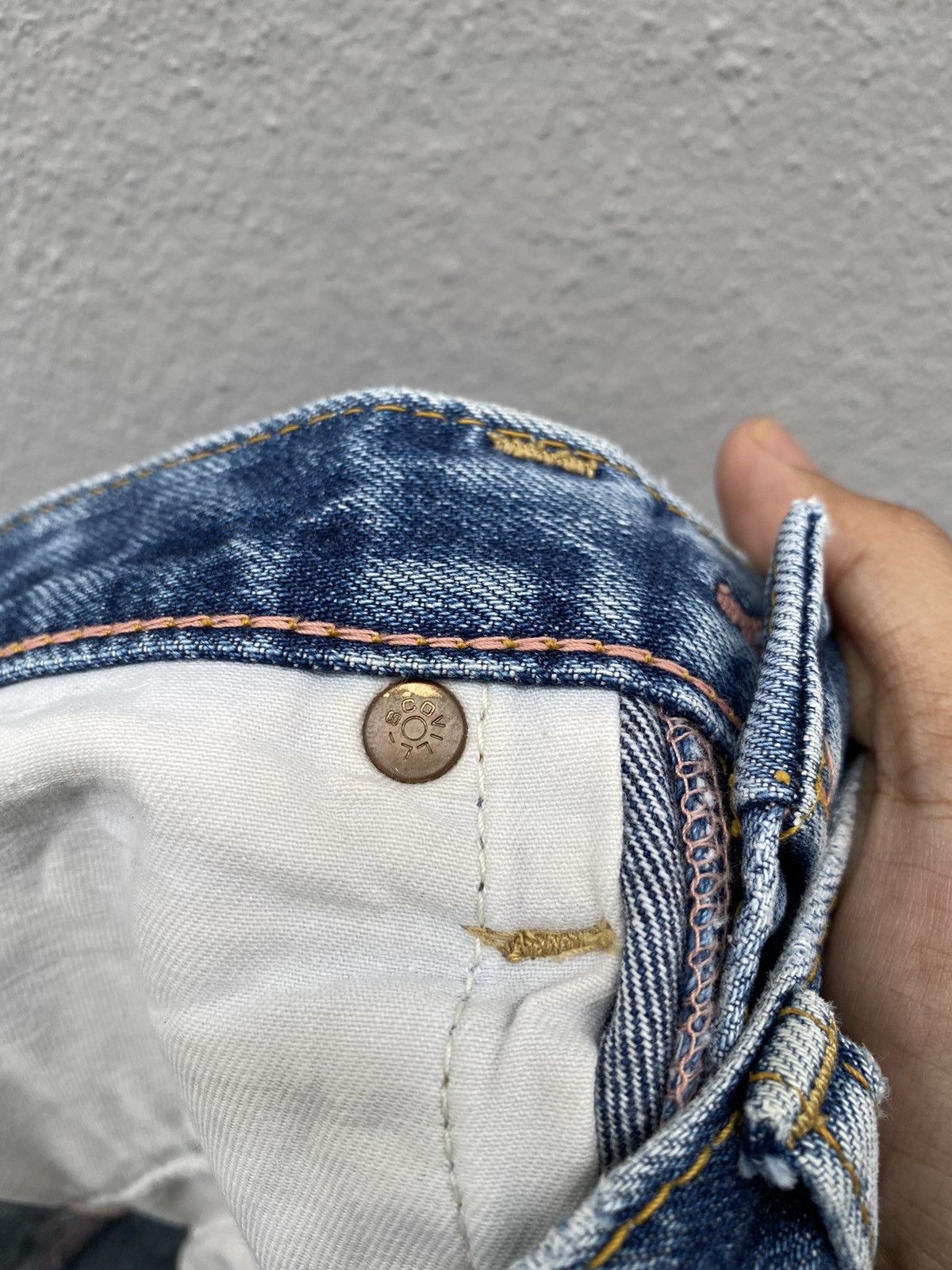 If Six Was Nine Japanese Denim “Antgauge” Reconstructed Season Blue Jeans Size US 30 / EU 46 - 19 Thumbnail