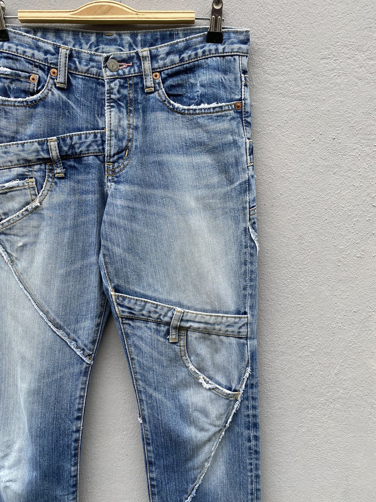 If Six Was Nine Japanese Denim “Antgauge” Reconstructed Season Blue Jeans Size US 30 / EU 46 - 3 Thumbnail