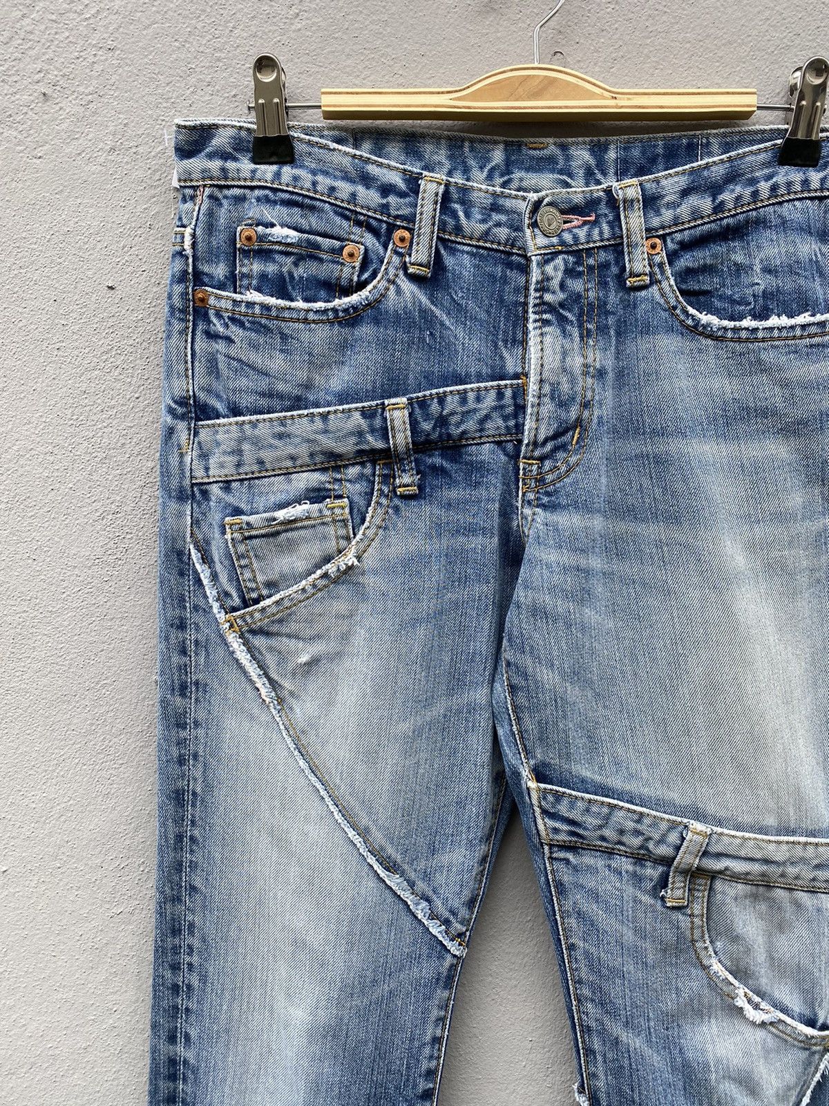 If Six Was Nine Japanese Denim “Antgauge” Reconstructed Season Blue Jeans Size US 30 / EU 46 - 4 Thumbnail