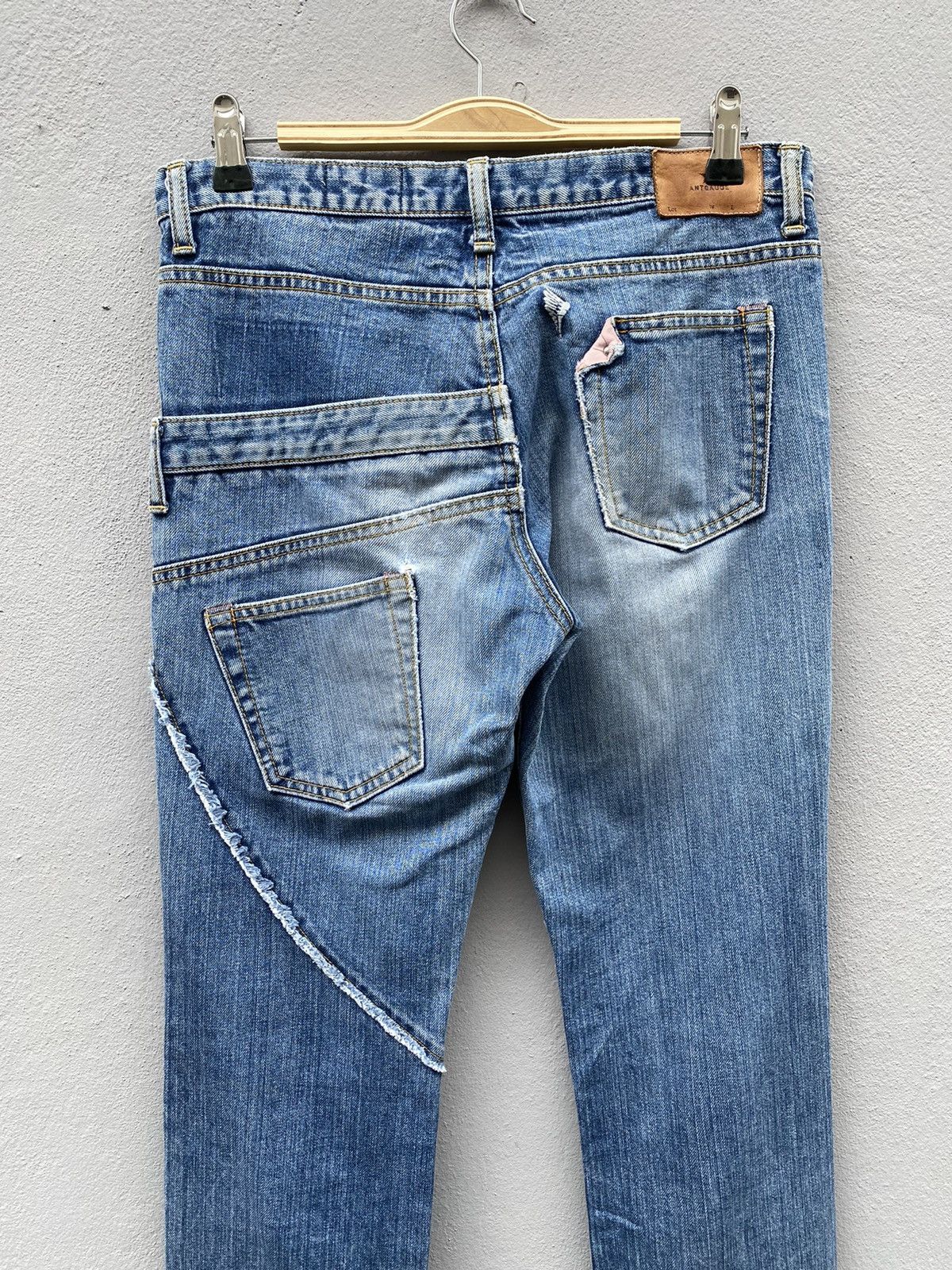 If Six Was Nine Japanese Denim “Antgauge” Reconstructed Season Blue Jeans Size US 30 / EU 46 - 17 Thumbnail